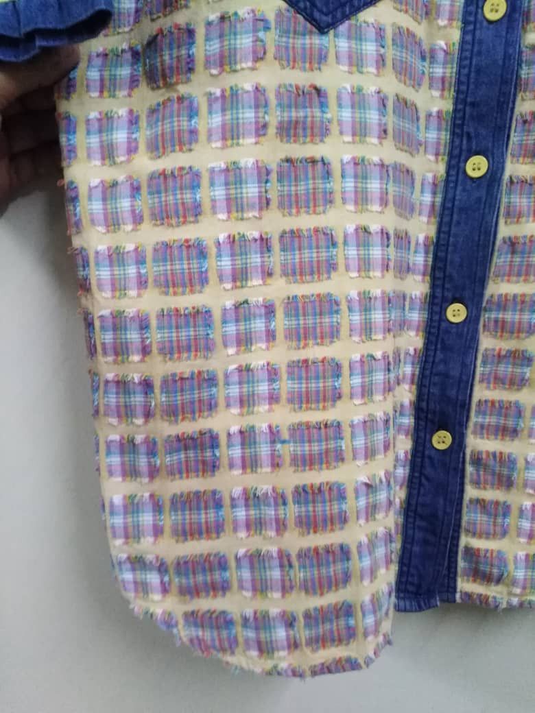 Vintage Vintage Patchwork + Denim Shirt Size US L / EU 52-54 / 3 - 9 Thumbnail