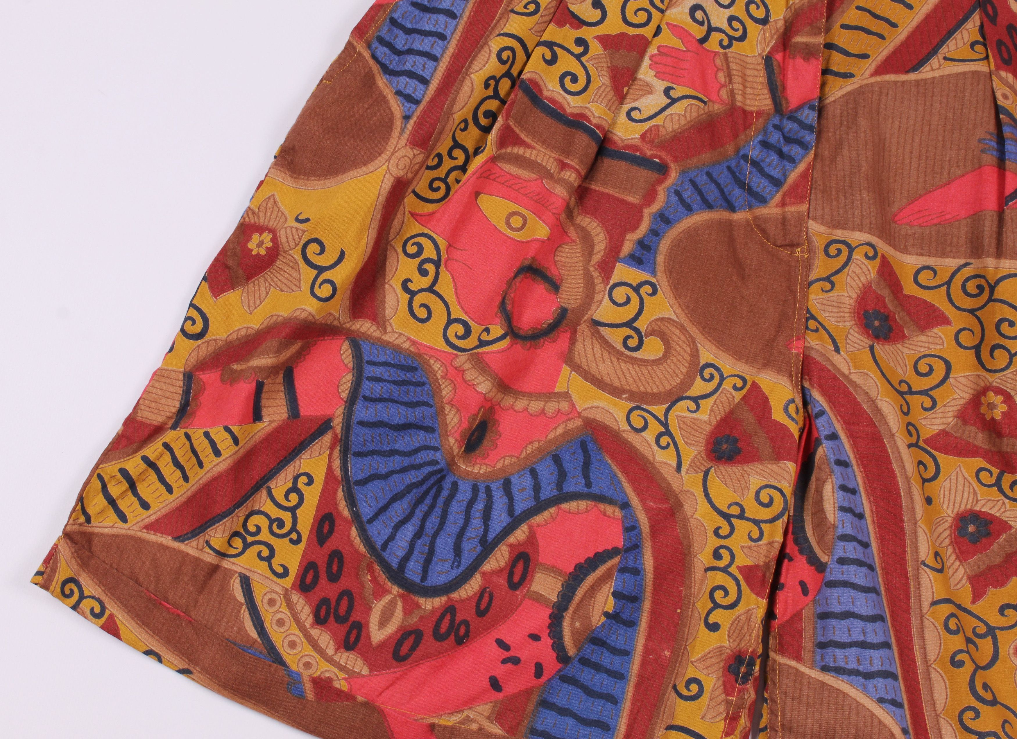 Vintage Vintage Art Printed Bermuda Belted Shorts Size 26" / US 2 / IT 38 - 3 Thumbnail