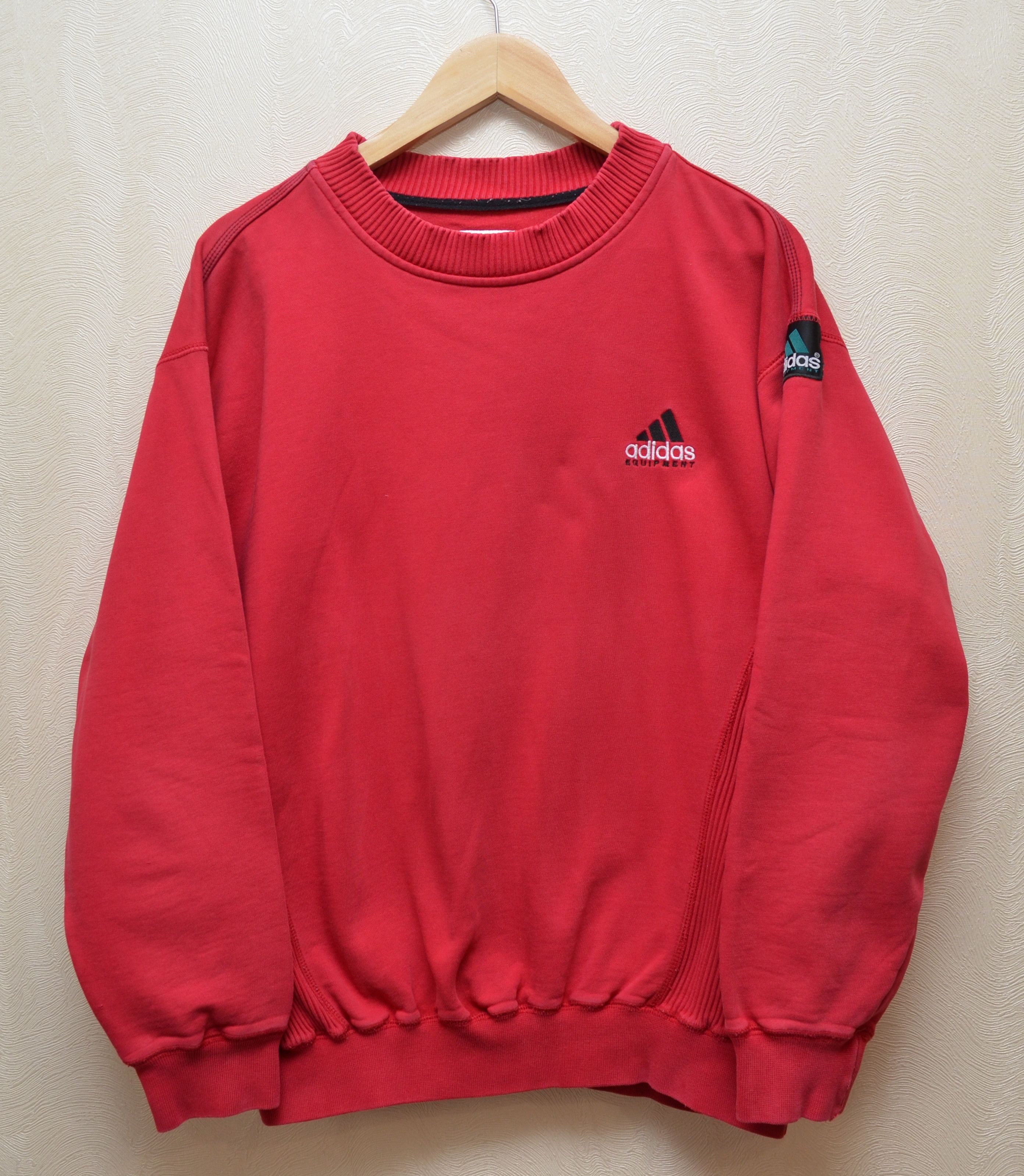 Adidas × Vintage Adidas EQT Equipment Vintage Big Center Logo Sweatshirt 90s Size US M / EU 48-50 / 2 - 1 Thumbnail
