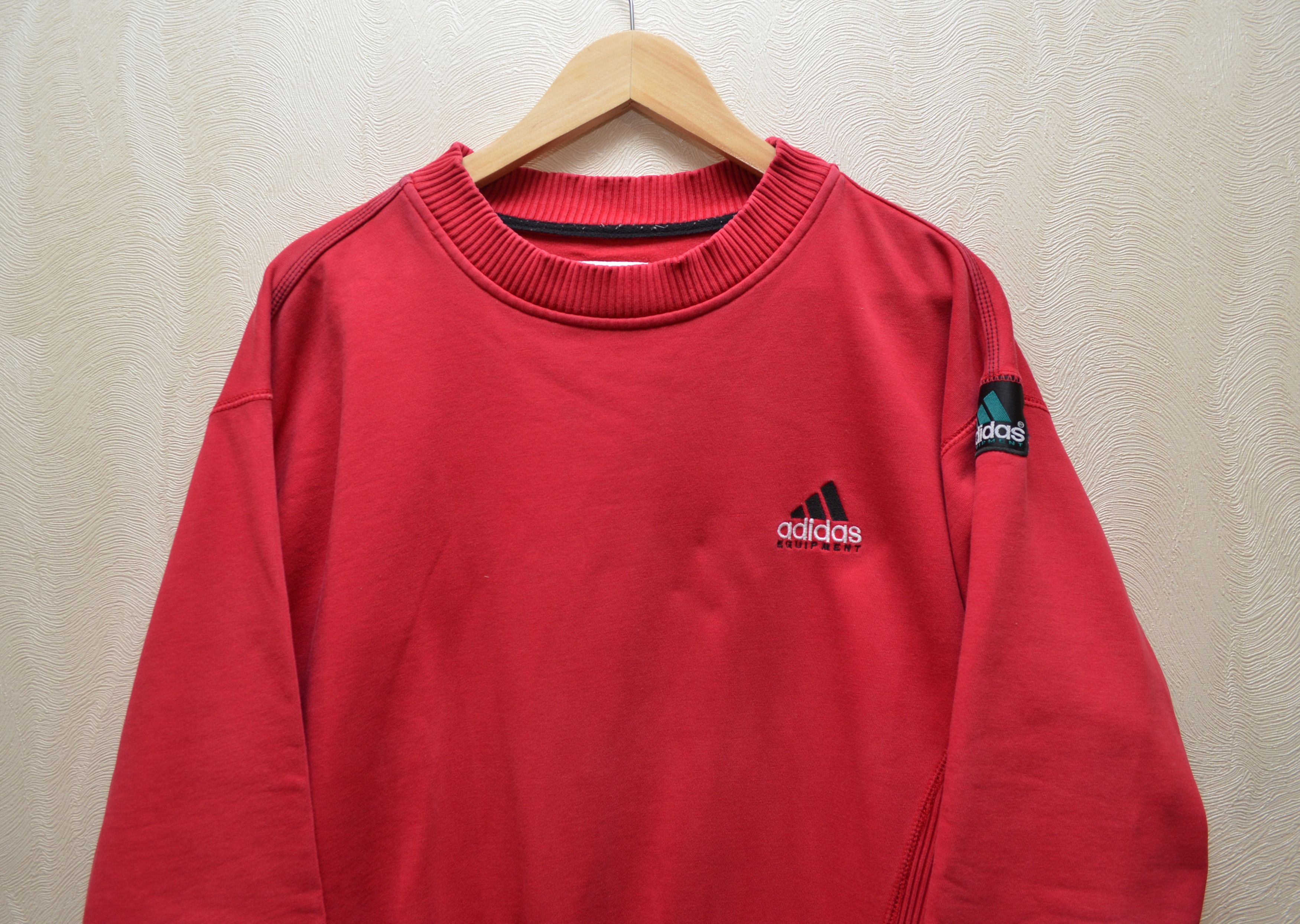 Adidas × Vintage Adidas EQT Equipment Vintage Big Center Logo Sweatshirt 90s Size US M / EU 48-50 / 2 - 2 Thumbnail