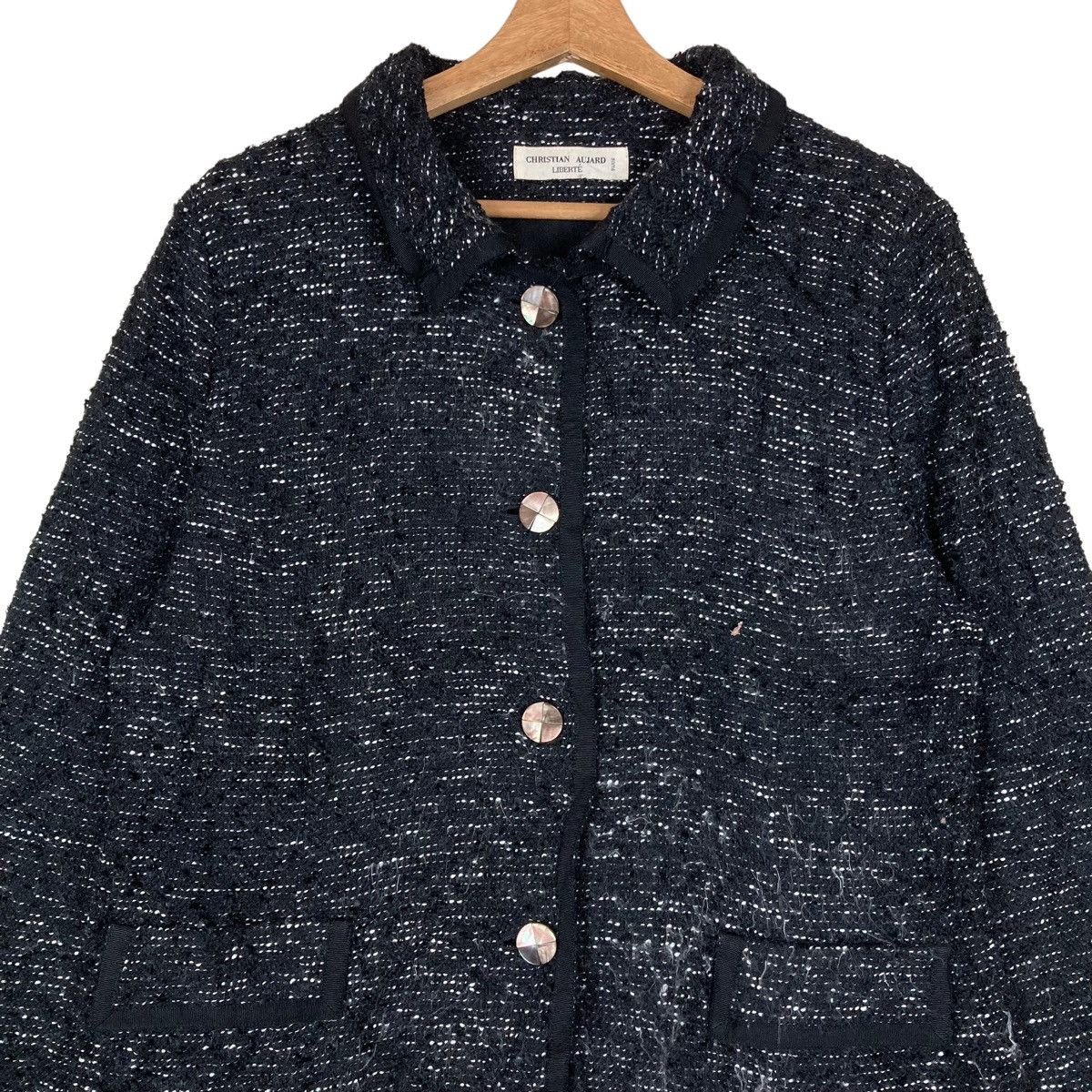 Vintage Vintage Christian Aujard Button Up Wool Shirt Size US M / EU 48-50 / 2 - 2 Thumbnail