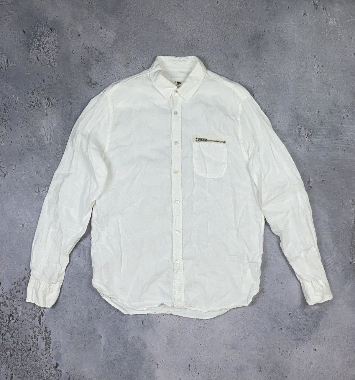 Other YMC white linen shirt 100% linen Size US M / EU 48-50 / 2 - 1 Thumbnail