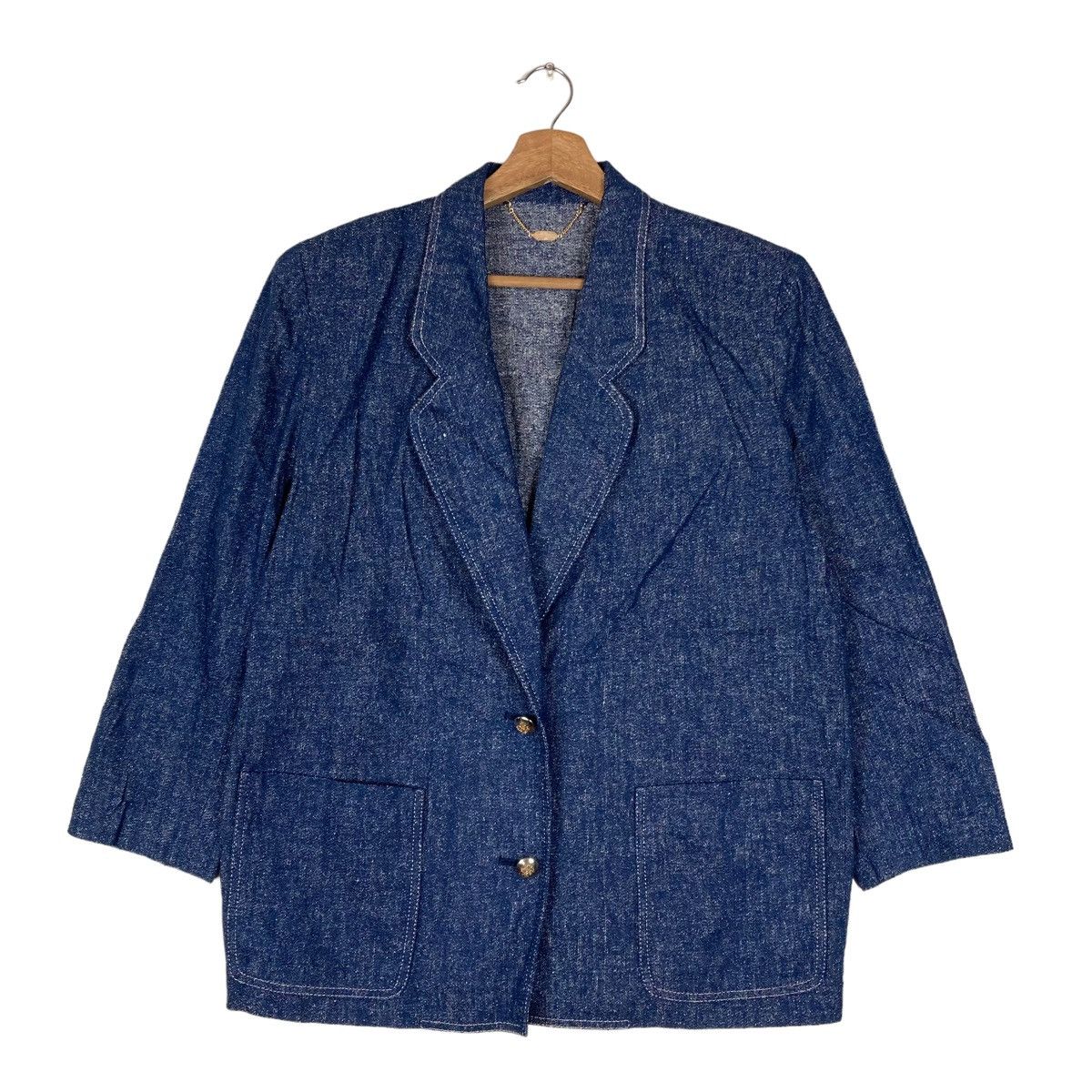 Vintage Vintage Ava Stone Flat Button Coat Jacket Size US M / EU 48-50 / 2 - 1 Thumbnail