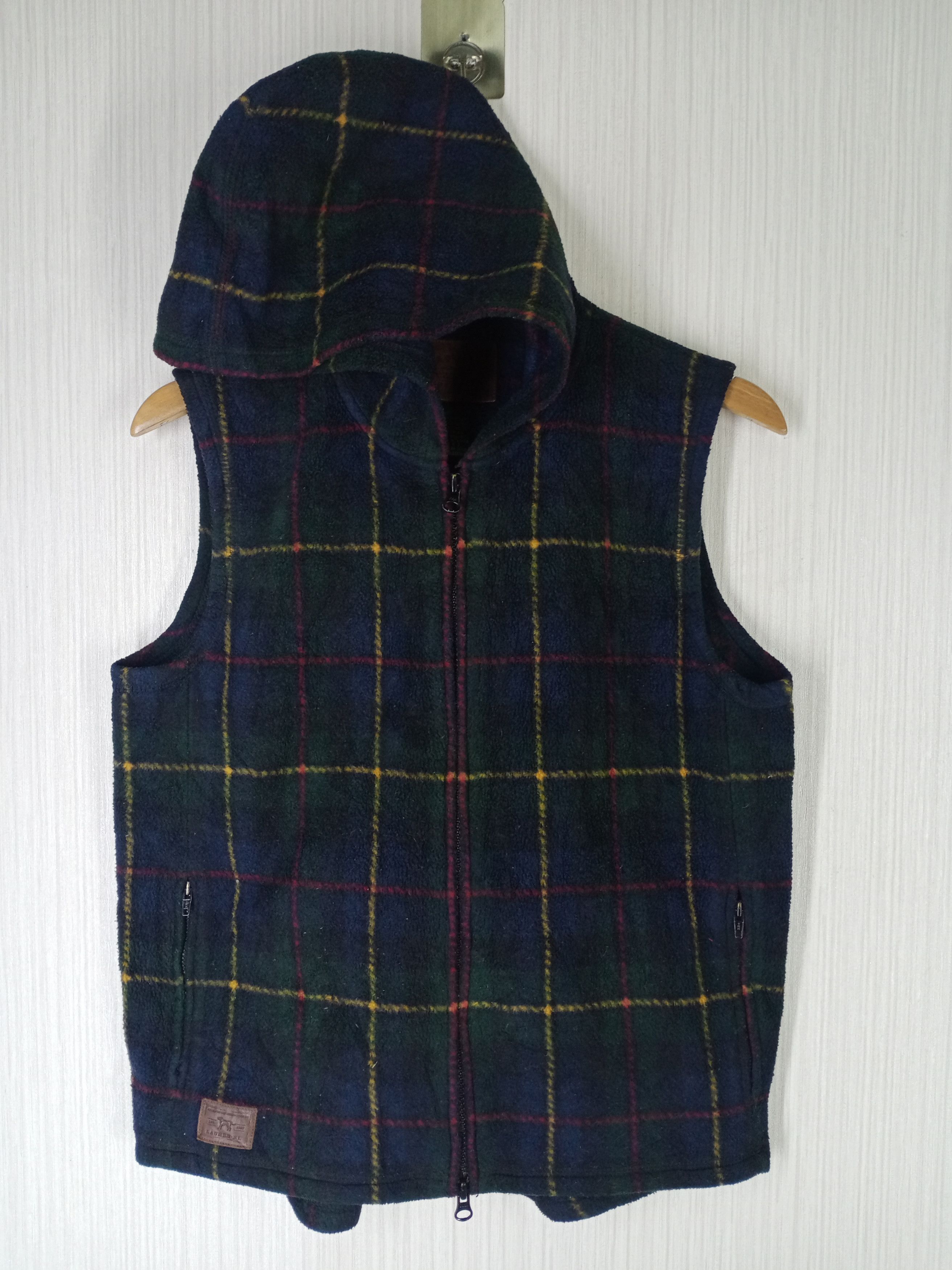 Vintage Lauren Ralph Lauren Plaid Hoodie Vest