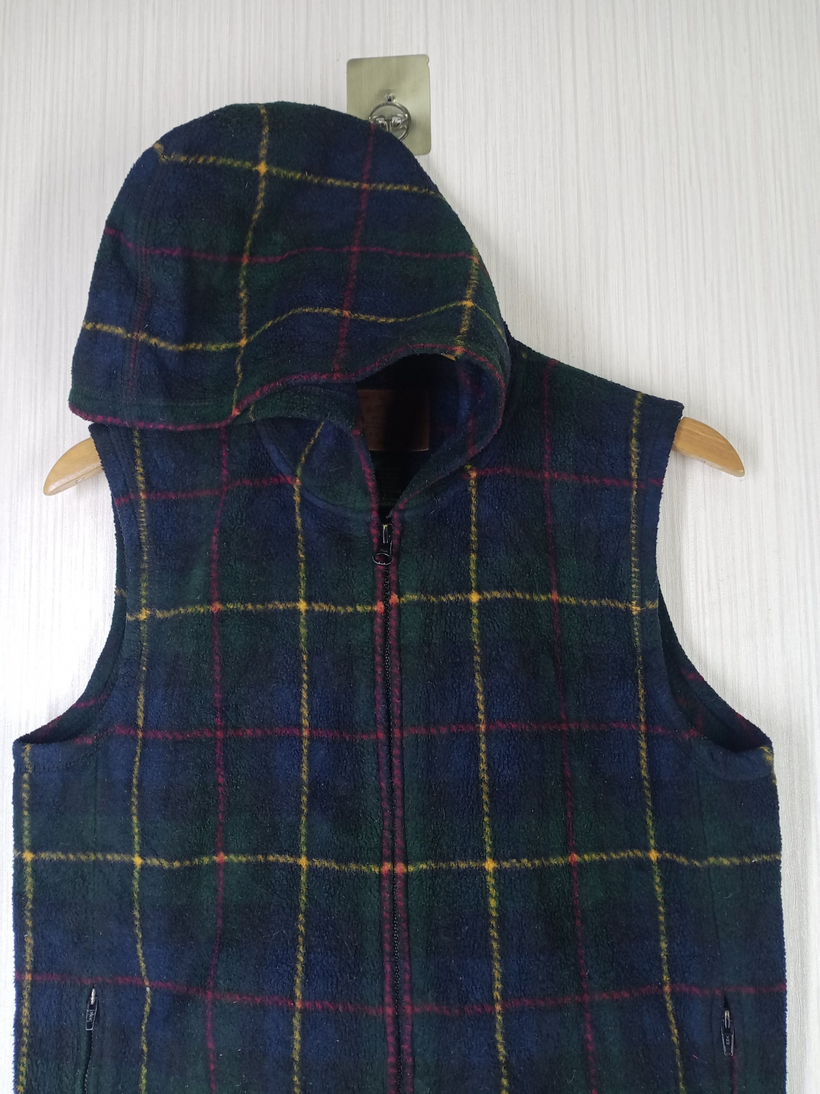 Polo Ralph Lauren Vintage Lauren Ralph Lauren Plaid Hoodie Vest Size US M / EU 48-50 / 2 - 2 Thumbnail