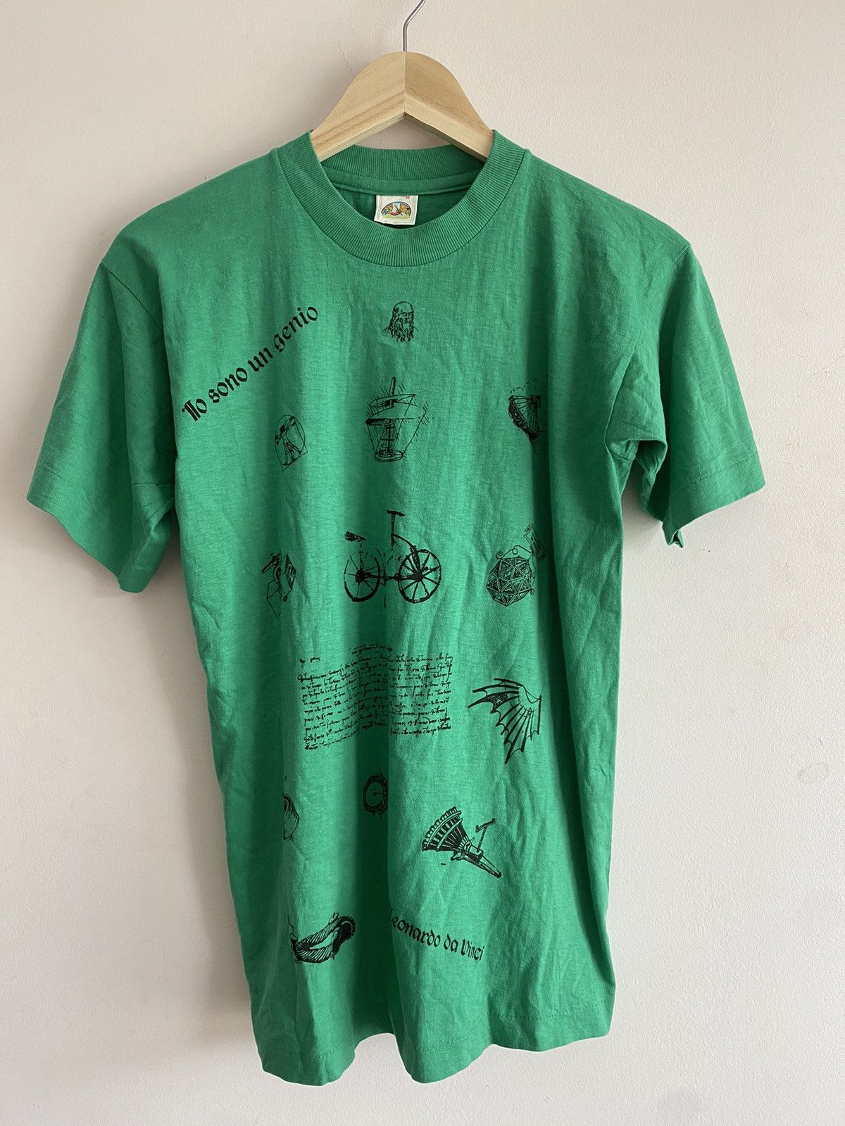 Vintage Vintage Leonardo Da Vinci t shirt 90s single stitch Size US M / EU 48-50 / 2 - 1 Thumbnail