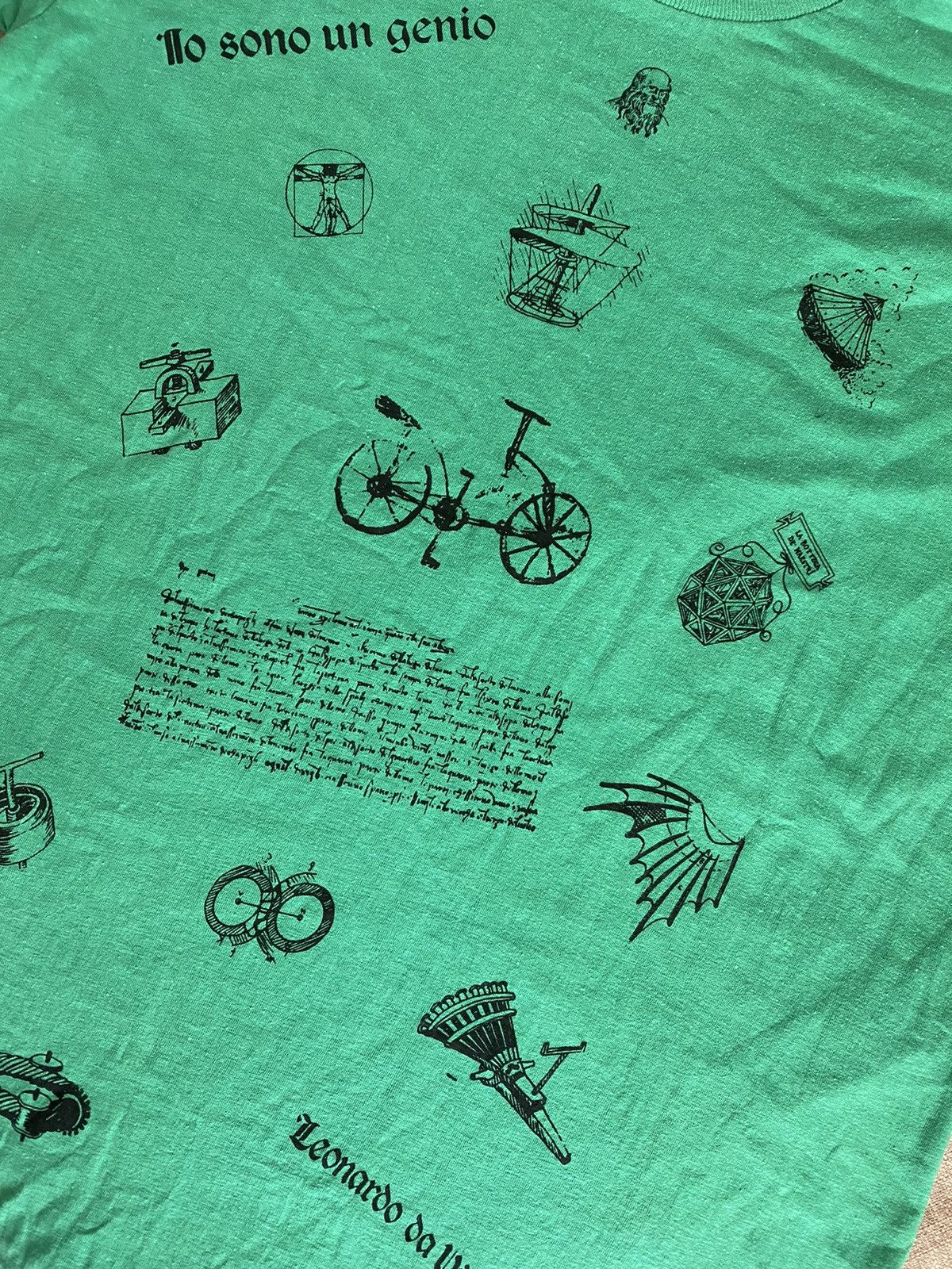 Vintage Vintage Leonardo Da Vinci t shirt 90s single stitch Size US M / EU 48-50 / 2 - 2 Thumbnail