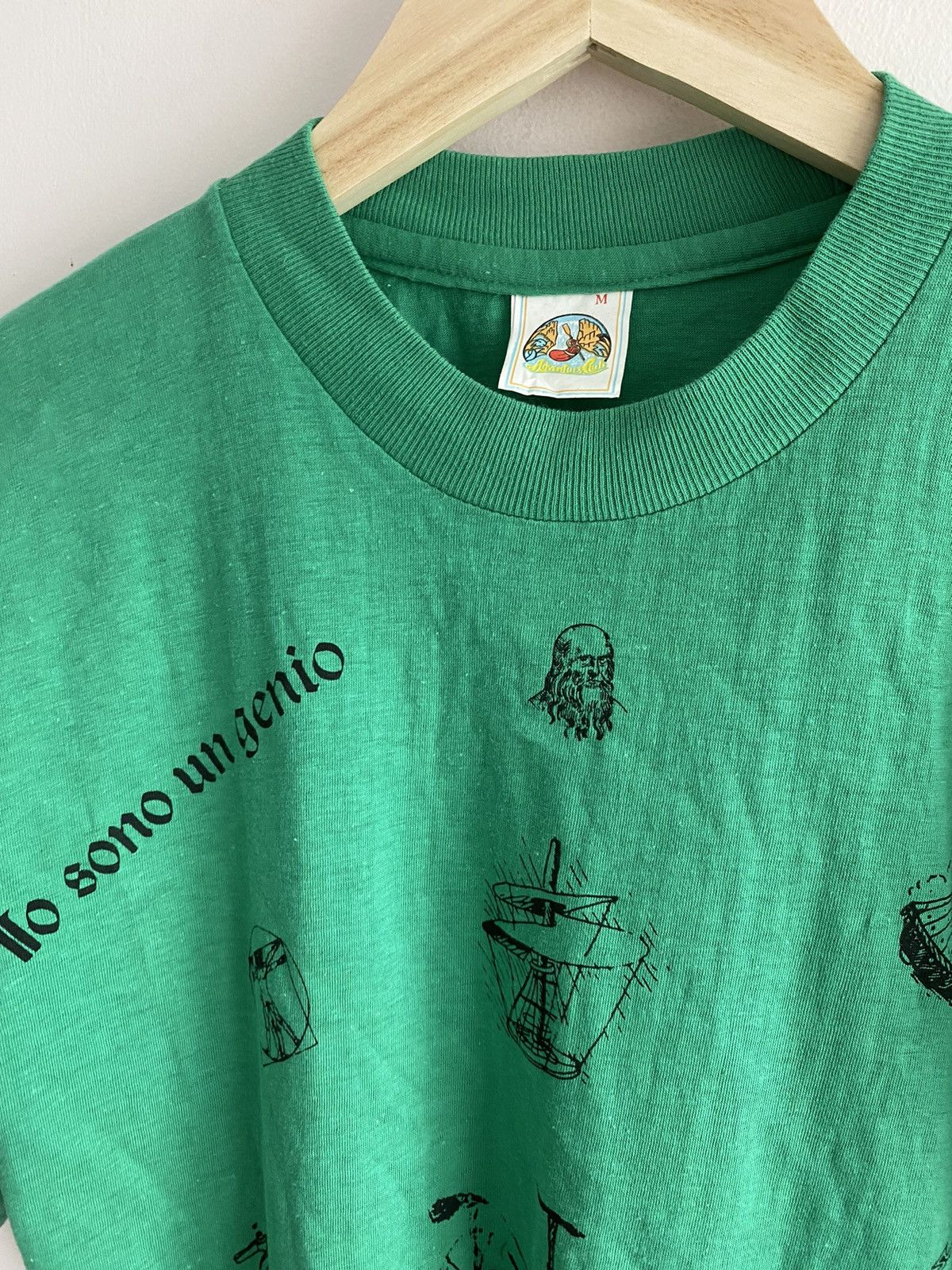 Vintage Vintage Leonardo Da Vinci t shirt 90s single stitch Size US M / EU 48-50 / 2 - 3 Thumbnail