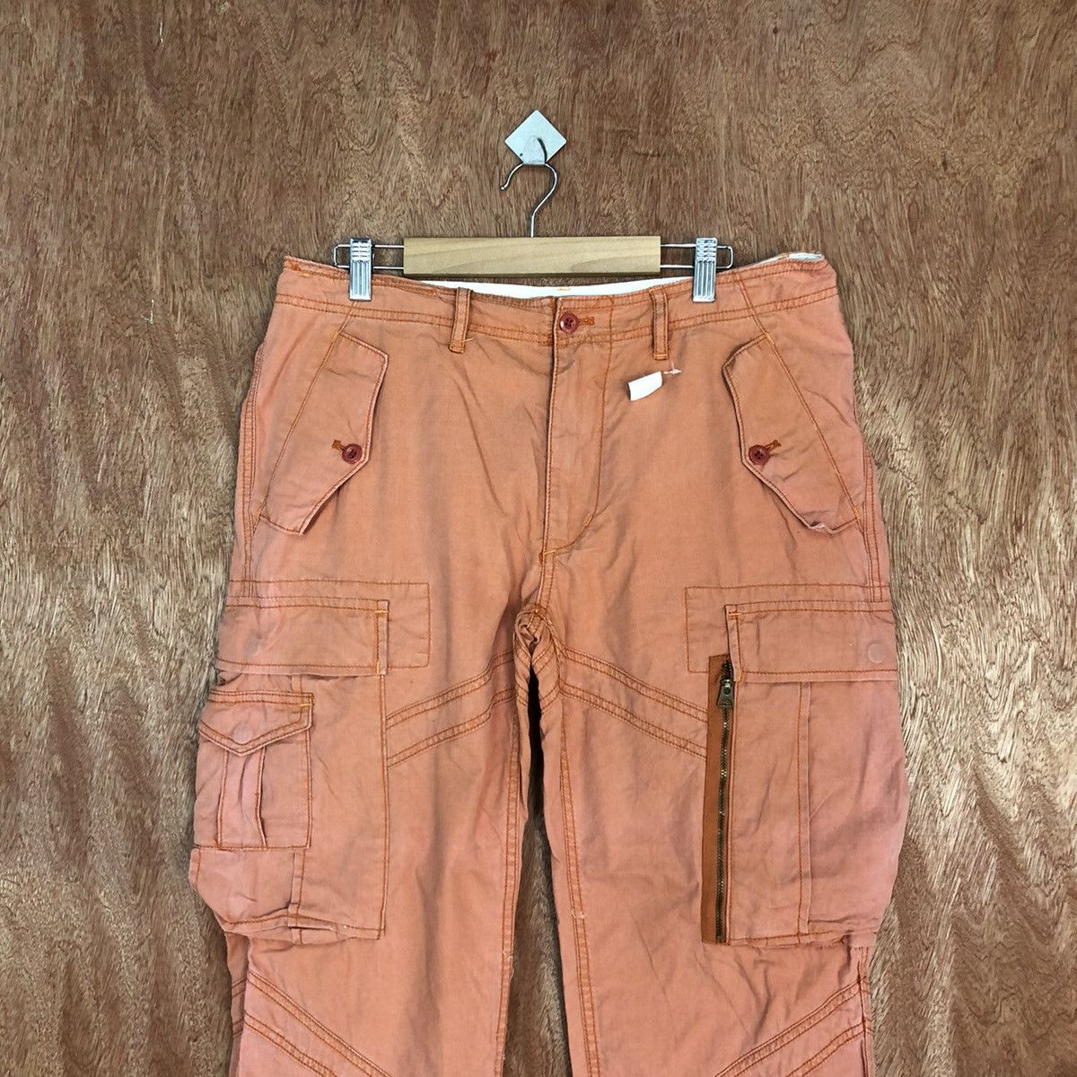 Polo Ralph Lauren DLL Ralph Lauren Peach Multipocket Cargo Pants #2037DL Size US 32 / EU 48 - 2 Thumbnail