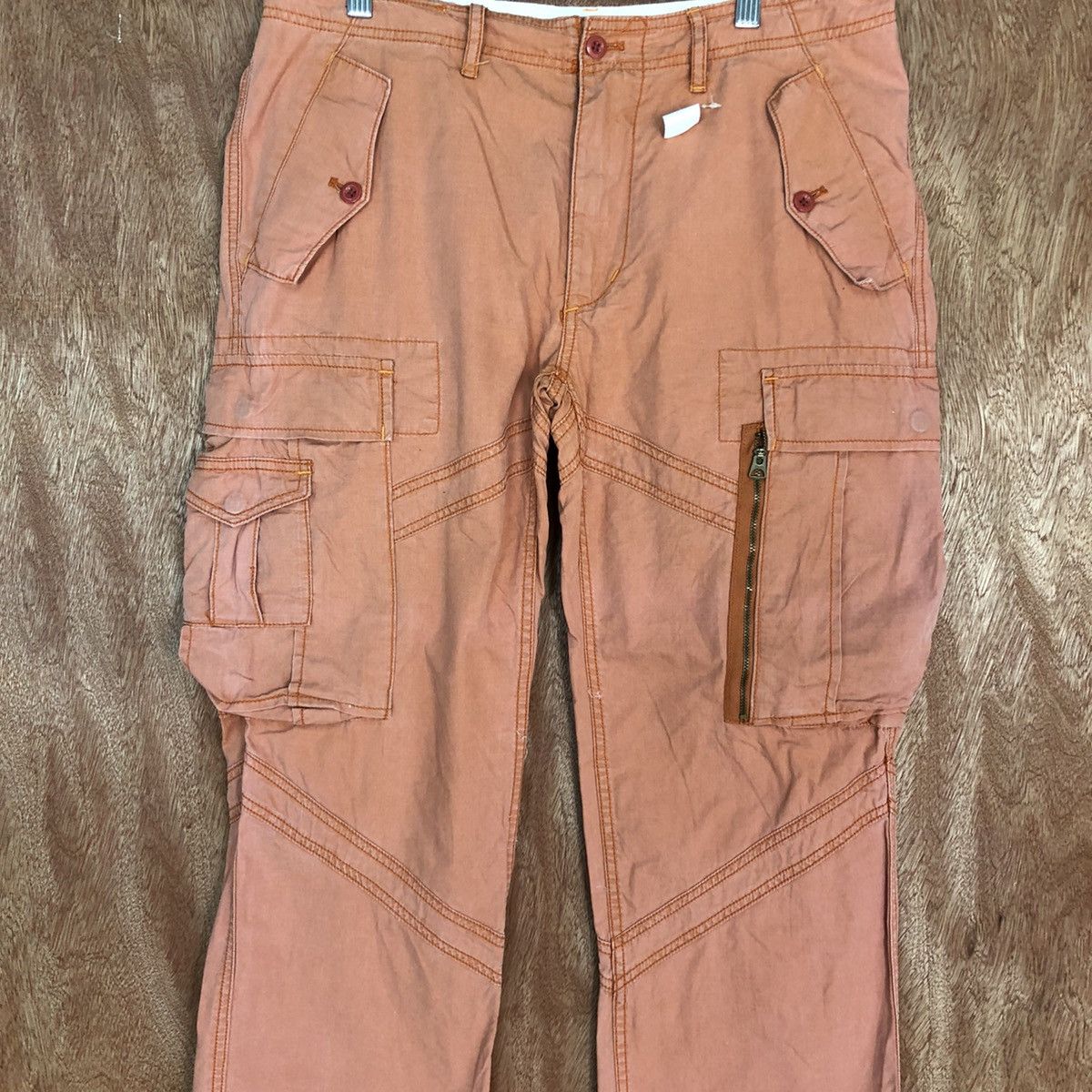 Polo Ralph Lauren DLL Ralph Lauren Peach Multipocket Cargo Pants #2037DL Size US 32 / EU 48 - 4 Thumbnail