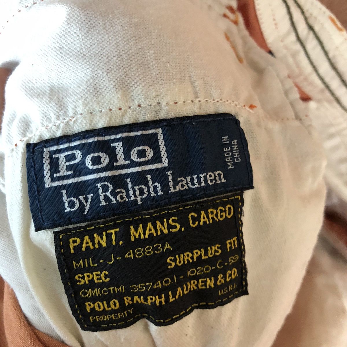Polo Ralph Lauren DLL Ralph Lauren Peach Multipocket Cargo Pants #2037DL Size US 32 / EU 48 - 13 Thumbnail