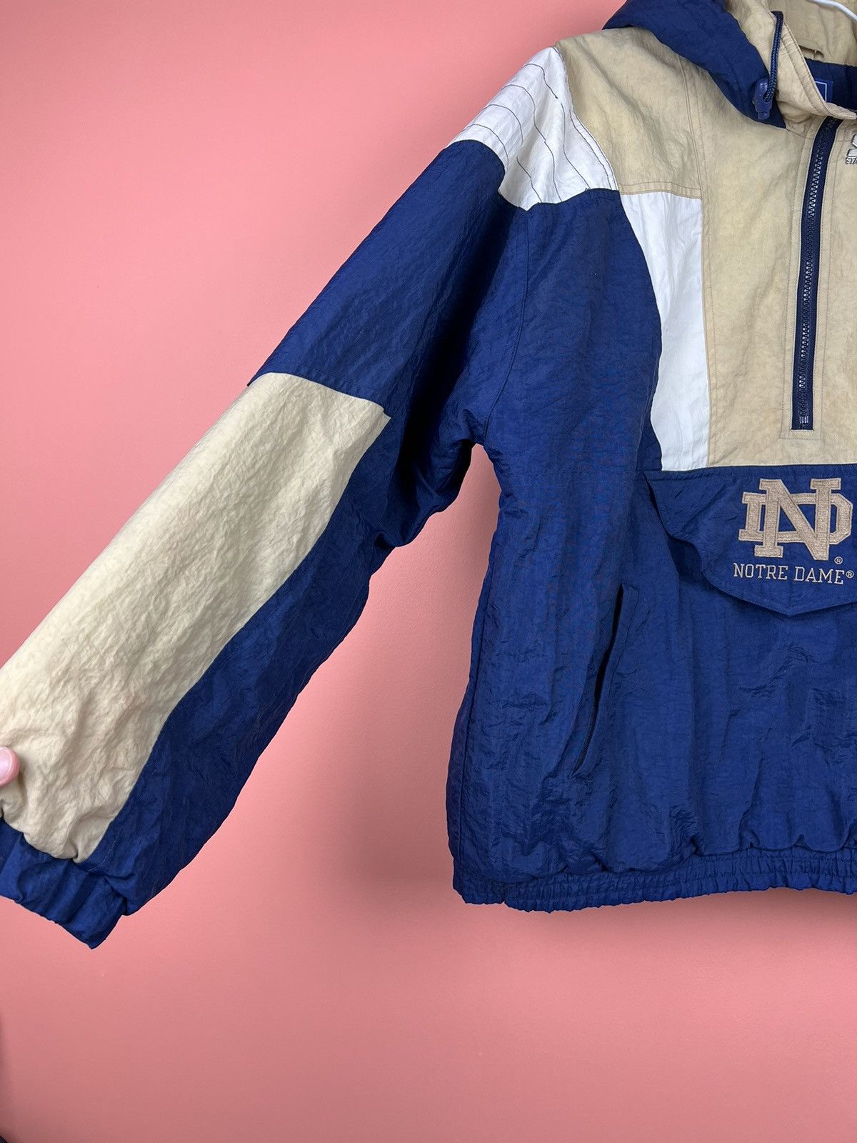 Starter Starter vintage nylon jacket football Notre Dame fighting Size US M / EU 48-50 / 2 - 10 Thumbnail