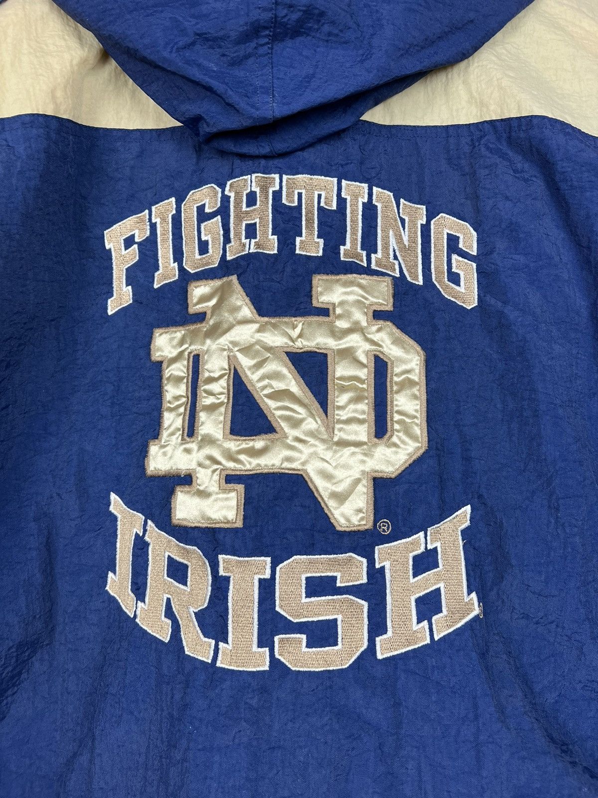 Starter Starter vintage nylon jacket football Notre Dame fighting Size US M / EU 48-50 / 2 - 12 Thumbnail