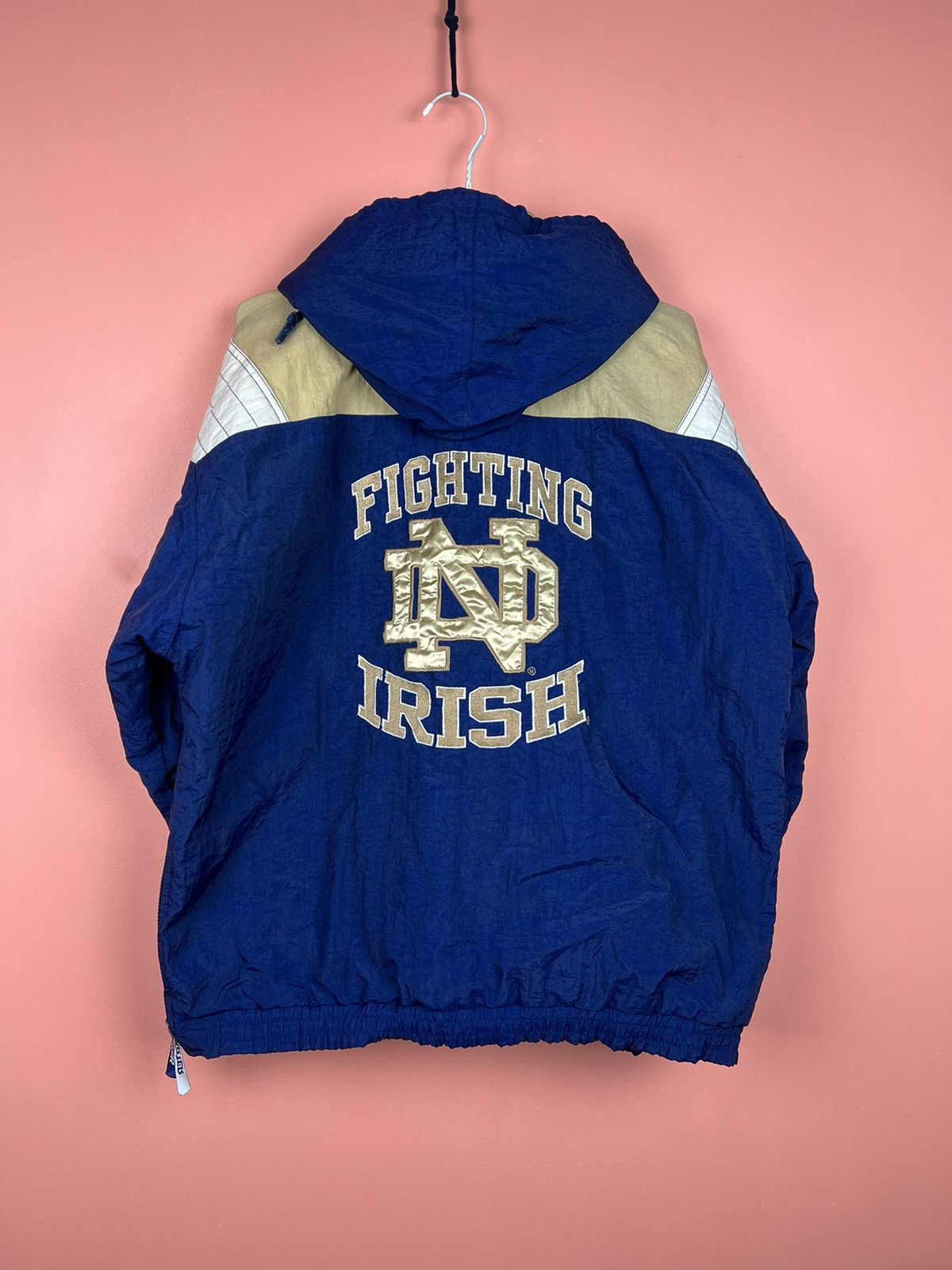 Starter Starter vintage nylon jacket football Notre Dame fighting Size US M / EU 48-50 / 2 - 11 Thumbnail