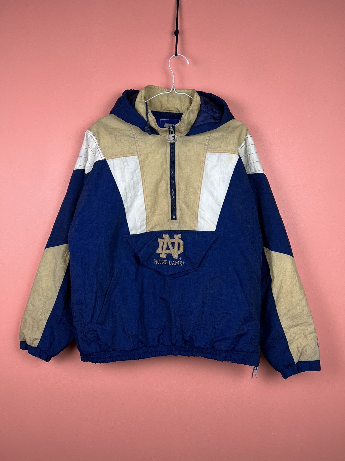 Starter Starter vintage nylon jacket football Notre Dame fighting Size US M / EU 48-50 / 2 - 1 Thumbnail