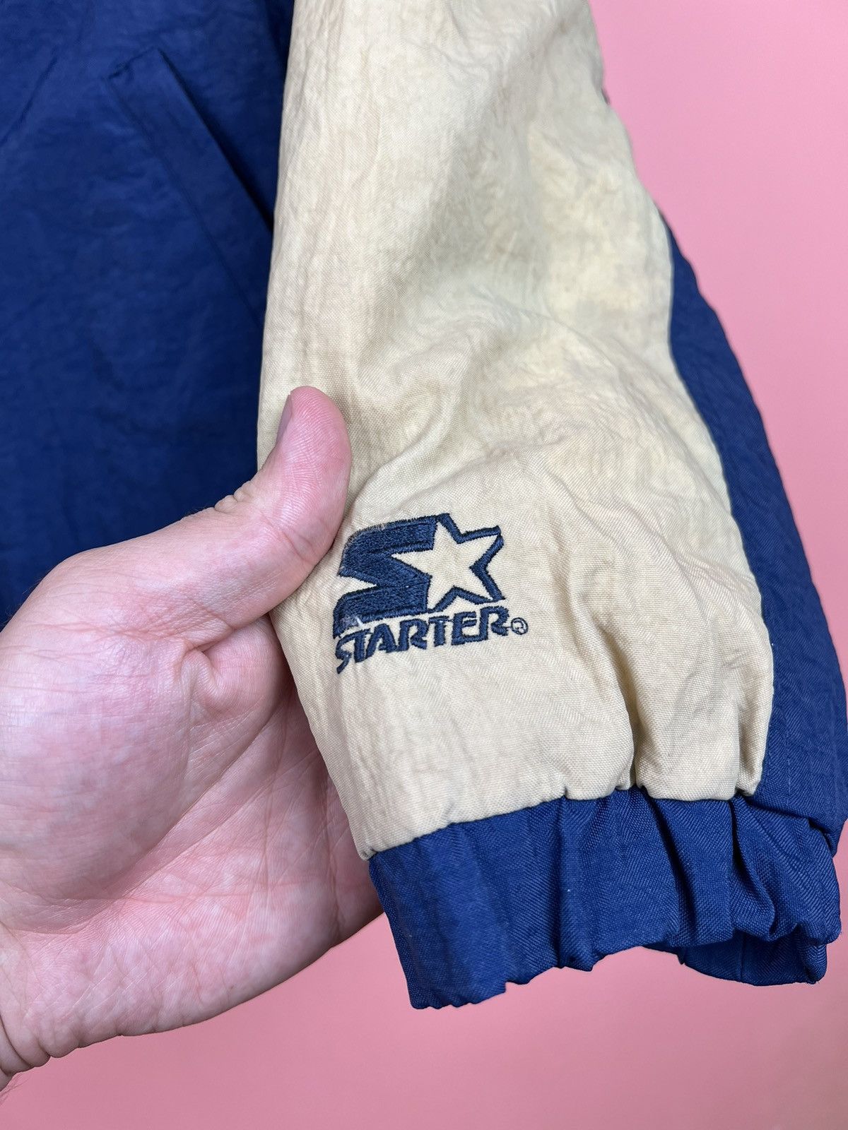 Starter Starter vintage nylon jacket football Notre Dame fighting Size US M / EU 48-50 / 2 - 6 Thumbnail