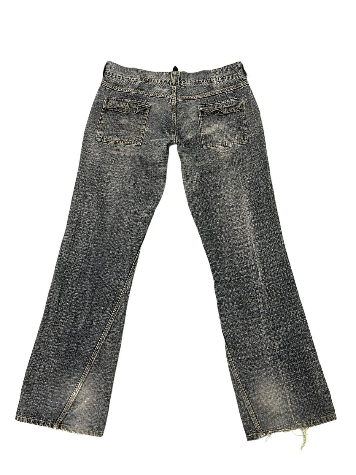 Japanese Brand Distress Bush Jeans Jungle Storm 4🟦8 Size US 35 - 12 Thumbnail