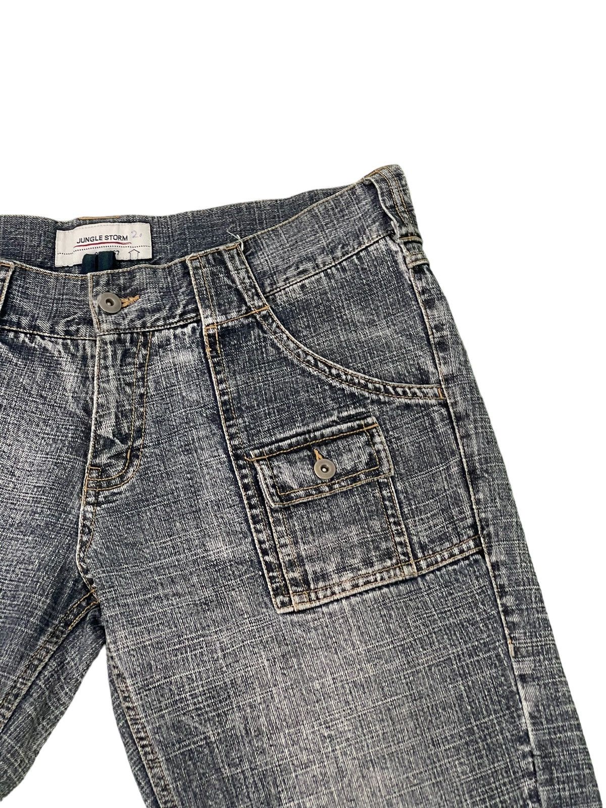Japanese Brand Distress Bush Jeans Jungle Storm 4🟦8 Size US 35 - 9 Thumbnail