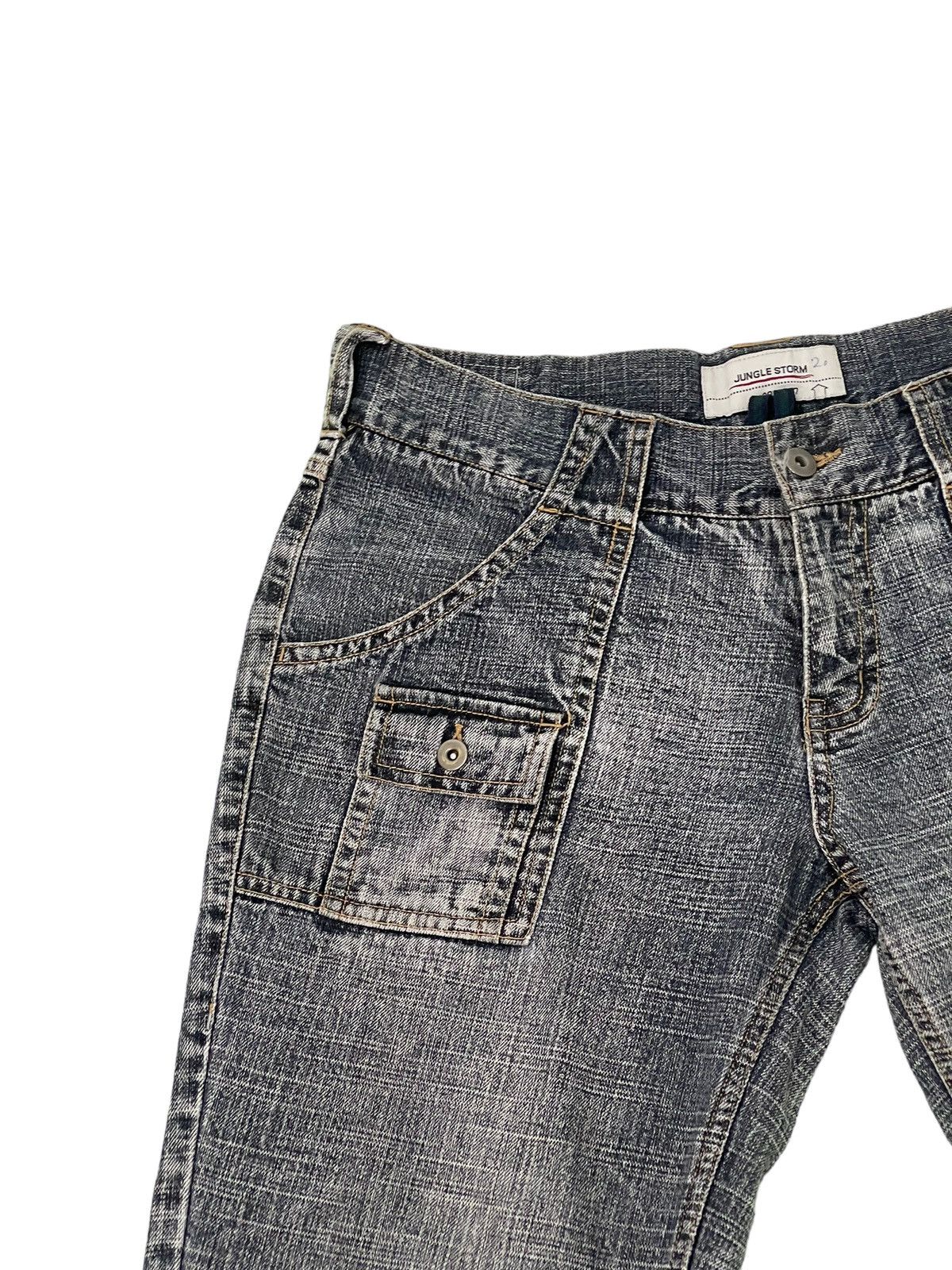 Japanese Brand Distress Bush Jeans Jungle Storm 4🟦8 Size US 35 - 8 Thumbnail