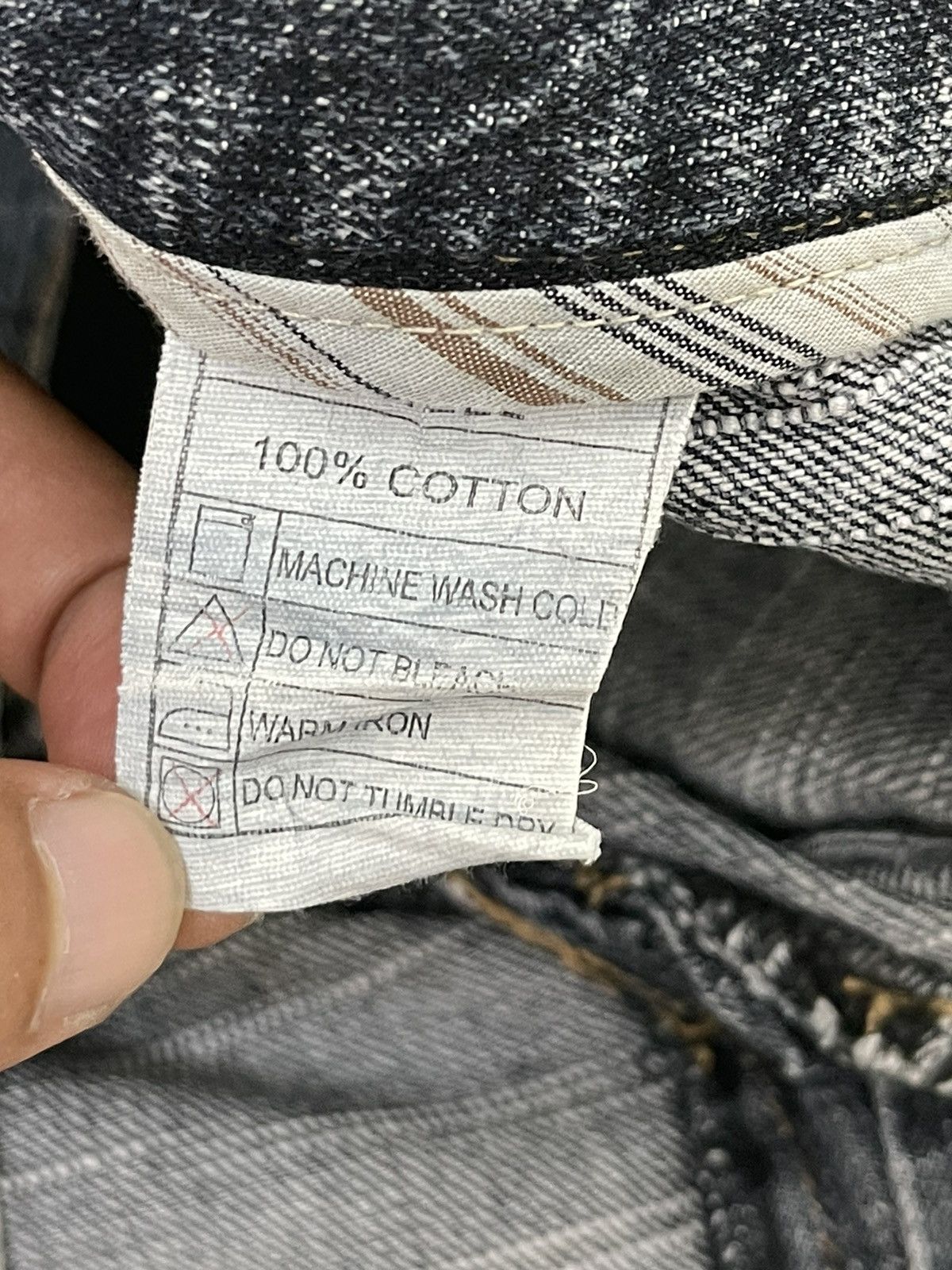 Japanese Brand Distress Bush Jeans Jungle Storm 4🟦8 Size US 35 - 21 Thumbnail