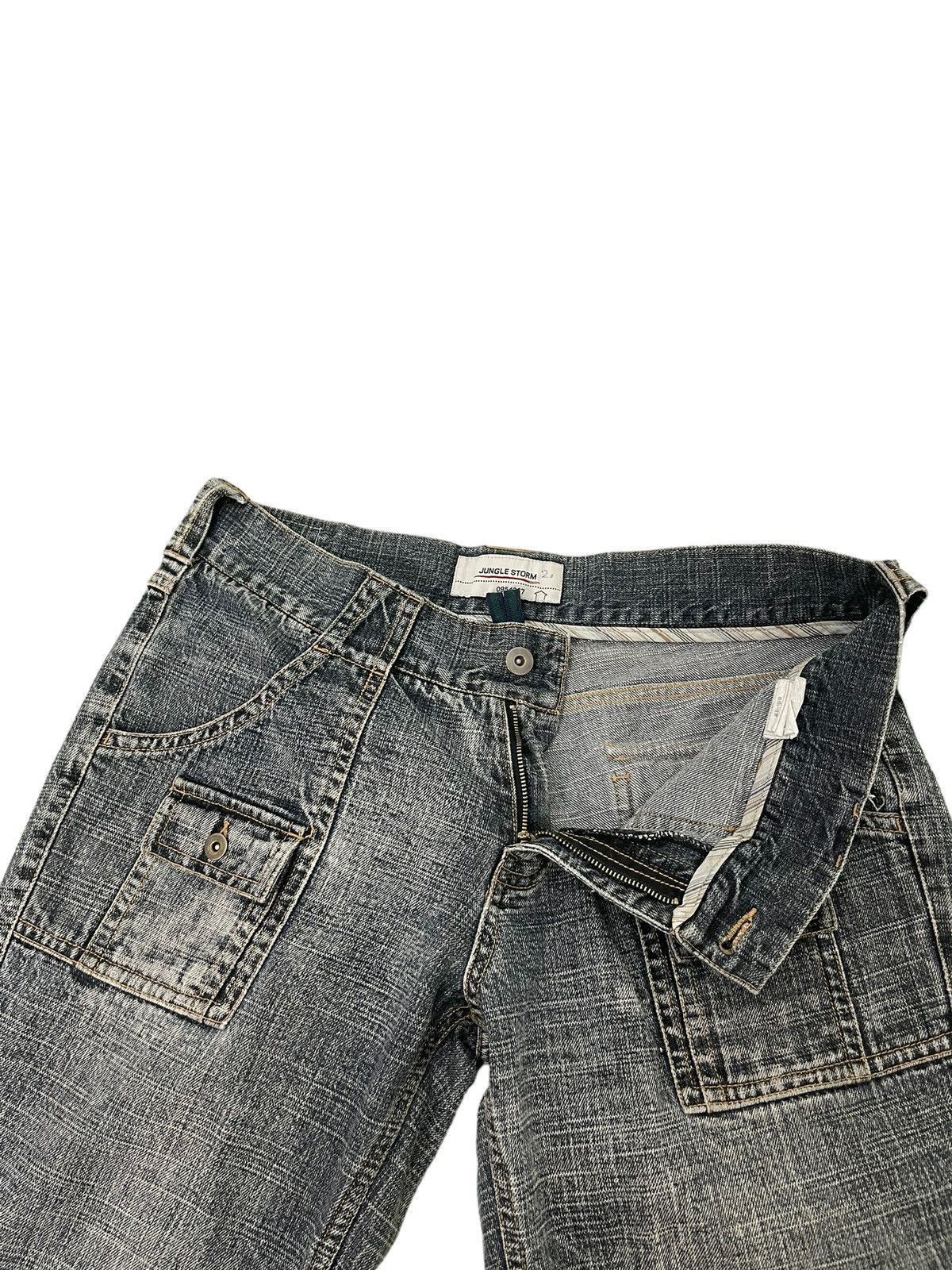 Japanese Brand Distress Bush Jeans Jungle Storm 4🟦8 Size US 35 - 11 Thumbnail