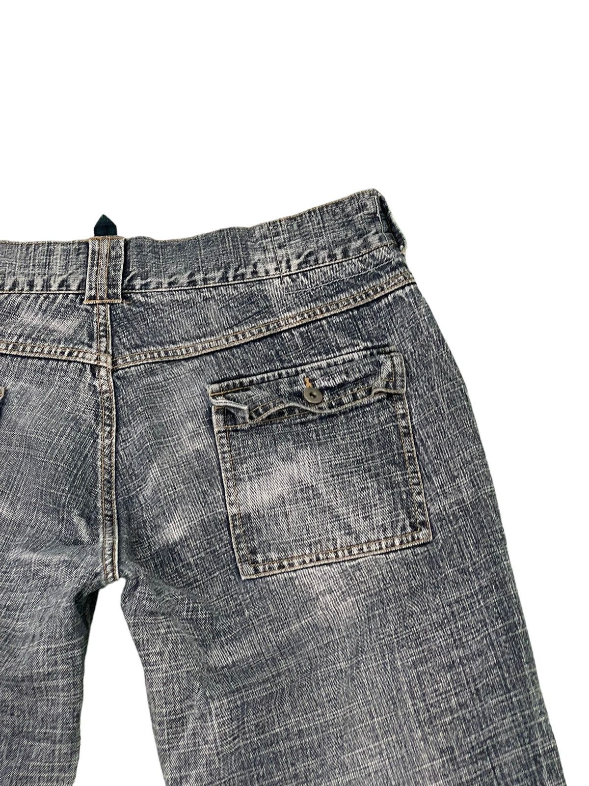 Japanese Brand Distress Bush Jeans Jungle Storm 4🟦8 Size US 35 - 20 Thumbnail