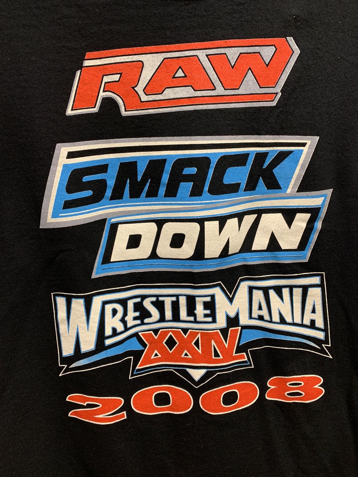 Vintage Wwe wrestlemania smack down 2008 Xl vintage t-shirt tour tee Size US XL / EU 56 / 4 - 3 Thumbnail