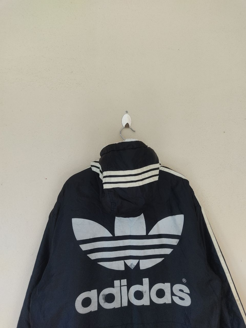 Adidas VINTAGE ADIDAS BIG TRIFOIL LONG BLACK JACKET Size US L / EU 52-54 / 3 - 3 Thumbnail