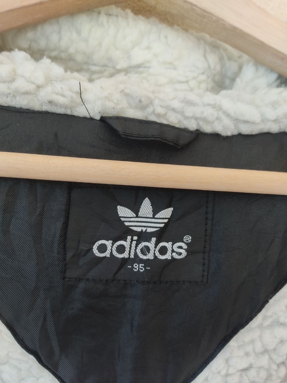 Adidas VINTAGE ADIDAS BIG TRIFOIL LONG BLACK JACKET Size US L / EU 52-54 / 3 - 7 Thumbnail
