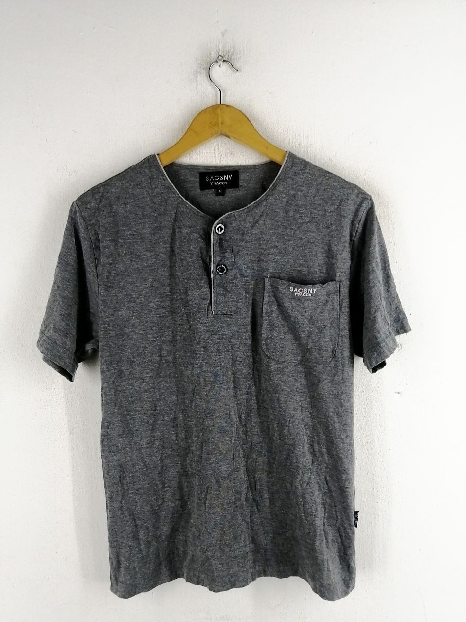 Yohji Yamamoto Y'SACCS BUTTON UP PLAIN TEE YOHJI YAMAMOTO Size US M / EU 48-50 / 2 - 1 Thumbnail