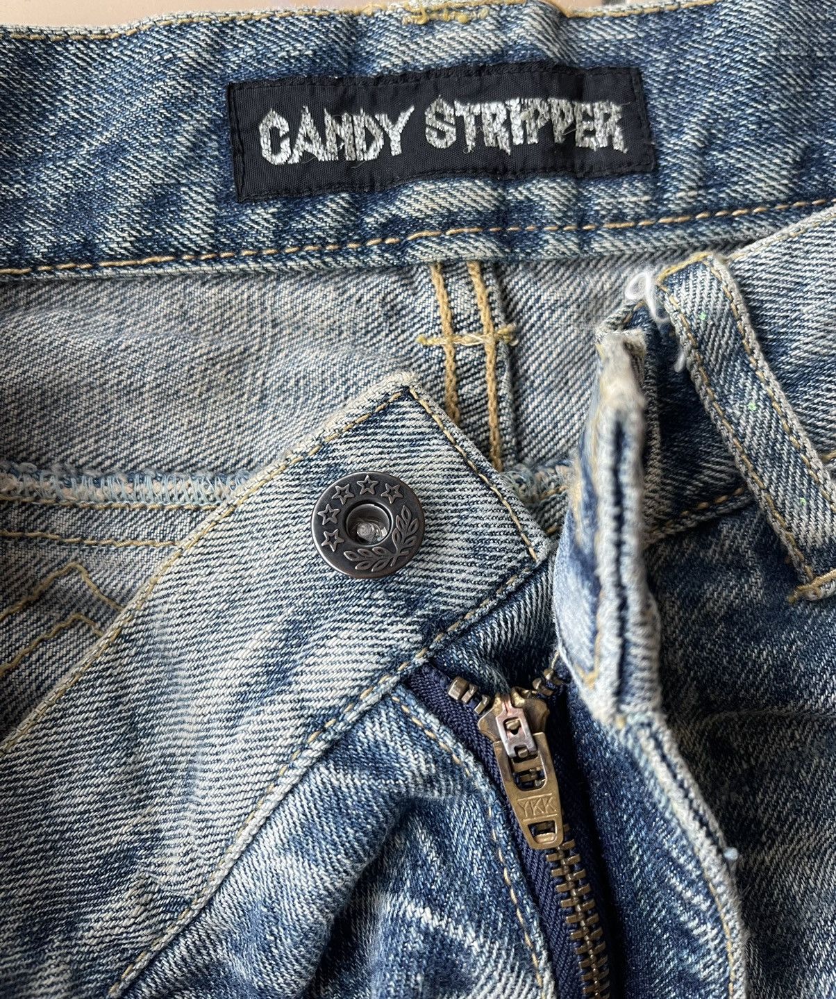 Vintage Vintage Candy Stripper distressed denime jeans Size US 32 / EU 48 - 5 Thumbnail