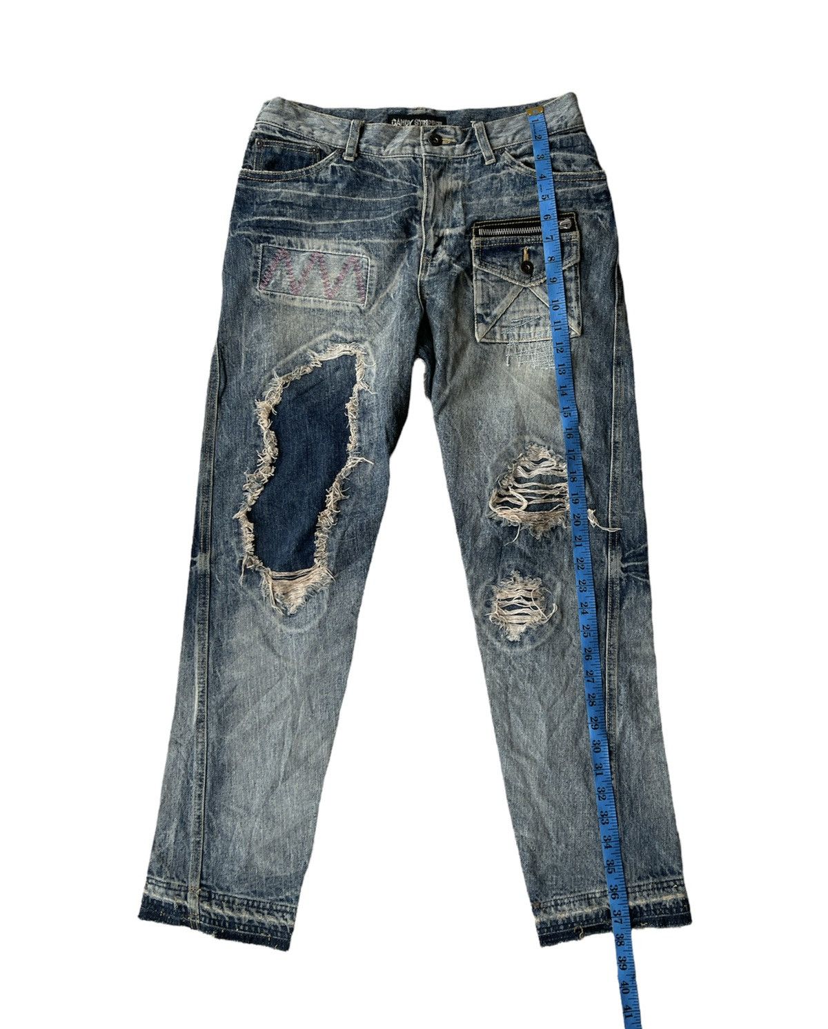 Vintage Vintage Candy Stripper distressed denime jeans Size US 32 / EU 48 - 11 Thumbnail