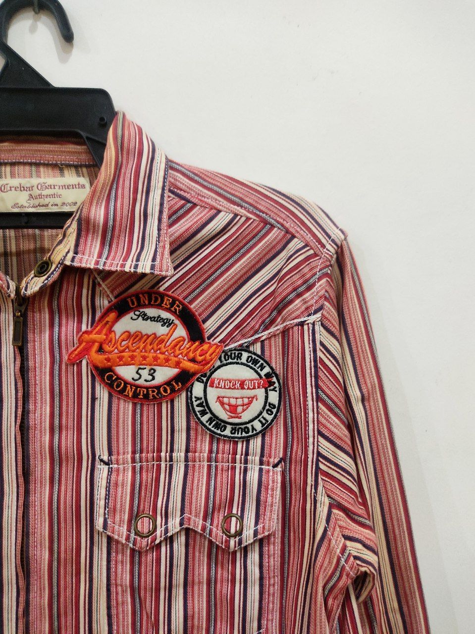 Japanese Brand × Vintage Vintage Oil Stripe Jacket Size US M / EU 48-50 / 2 - 4 Thumbnail