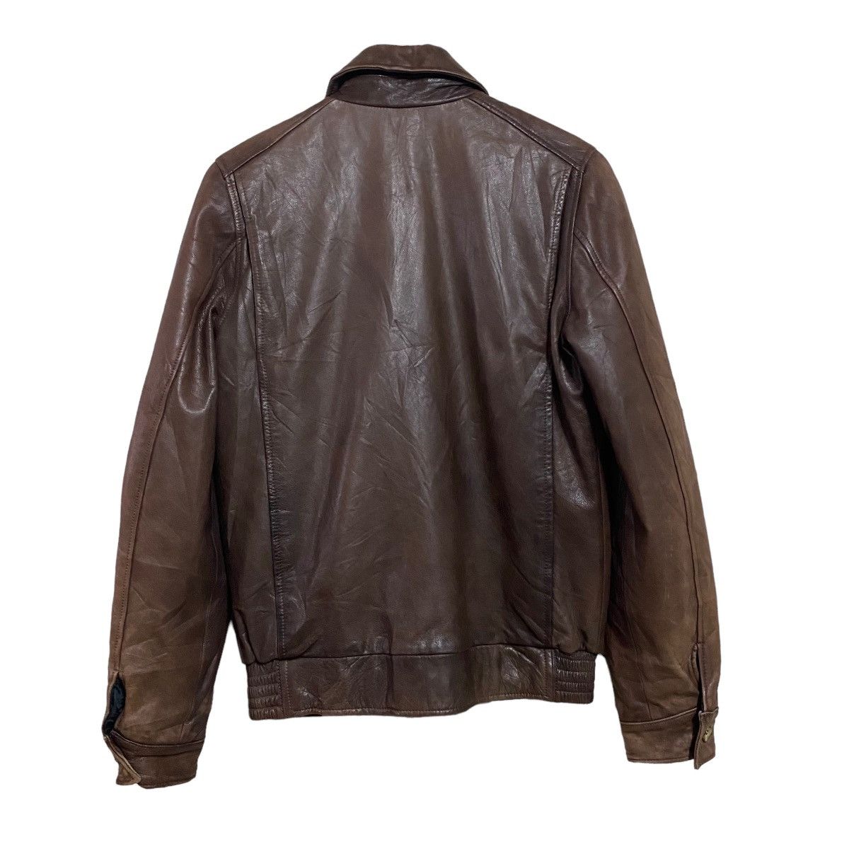 A.P.C. A.P.C Leather Bomber Flight Faded Jacket Patina Size US XS / EU 42 / 0 - 2 Thumbnail
