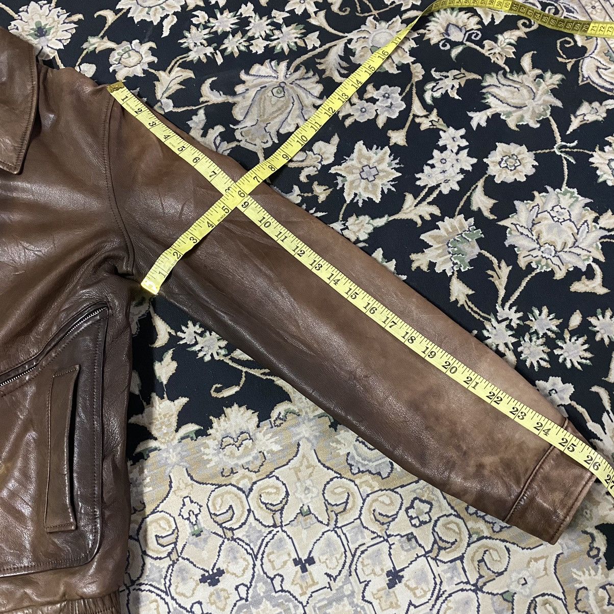 A.P.C. A.P.C Leather Bomber Flight Faded Jacket Patina Size US XS / EU 42 / 0 - 23 Thumbnail