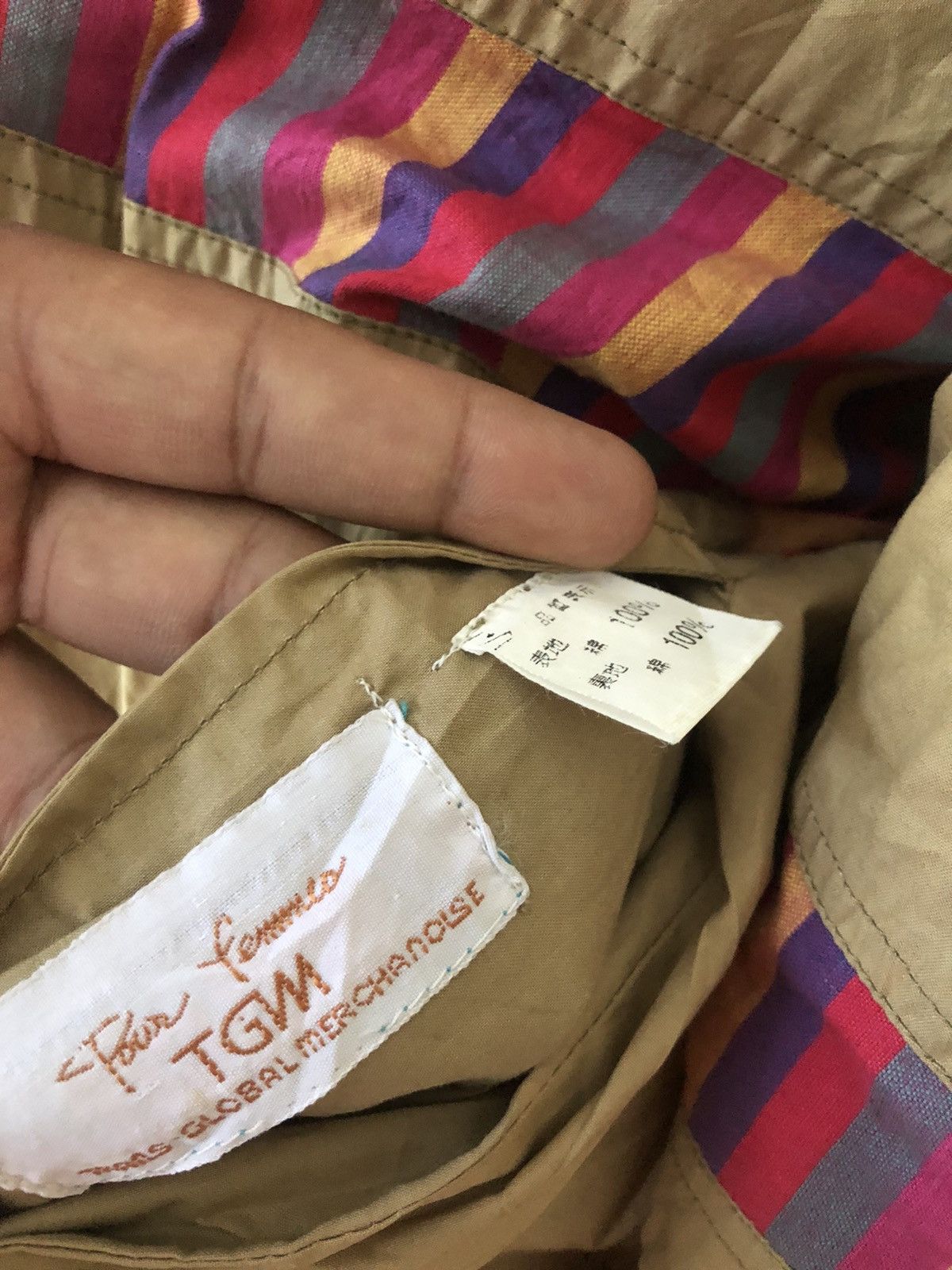 Japanese Brand TGM POUR FEMME TRANS-GLOBAL MERCHANDISE ANORAK STYLE JACKET Size US L / EU 52-54 / 3 - 10 Thumbnail
