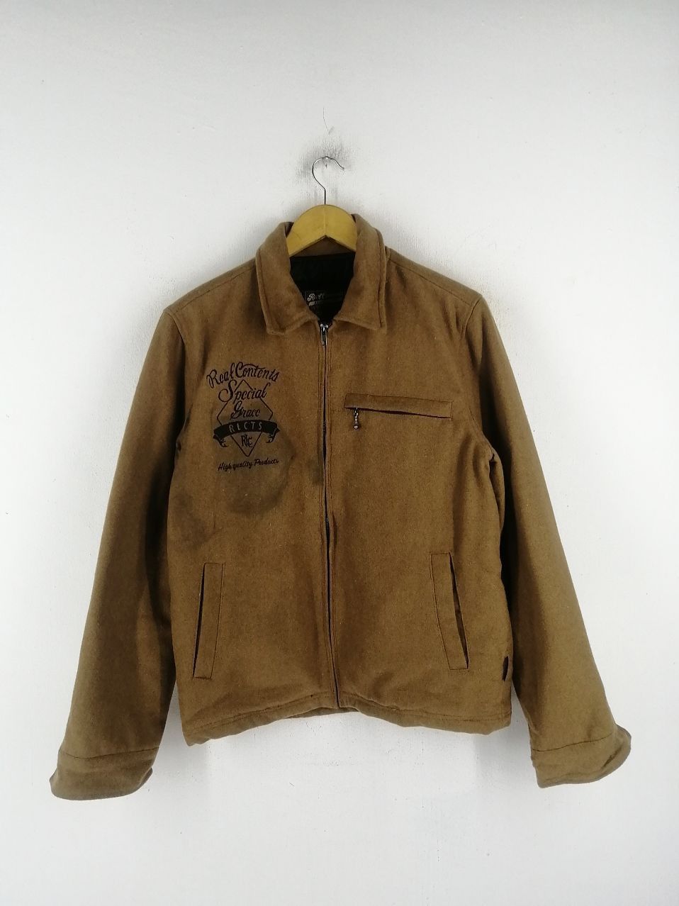 Japanese Brand Real Content Special Brown Wool Jacket Size US L / EU 52-54 / 3 - 1 Thumbnail