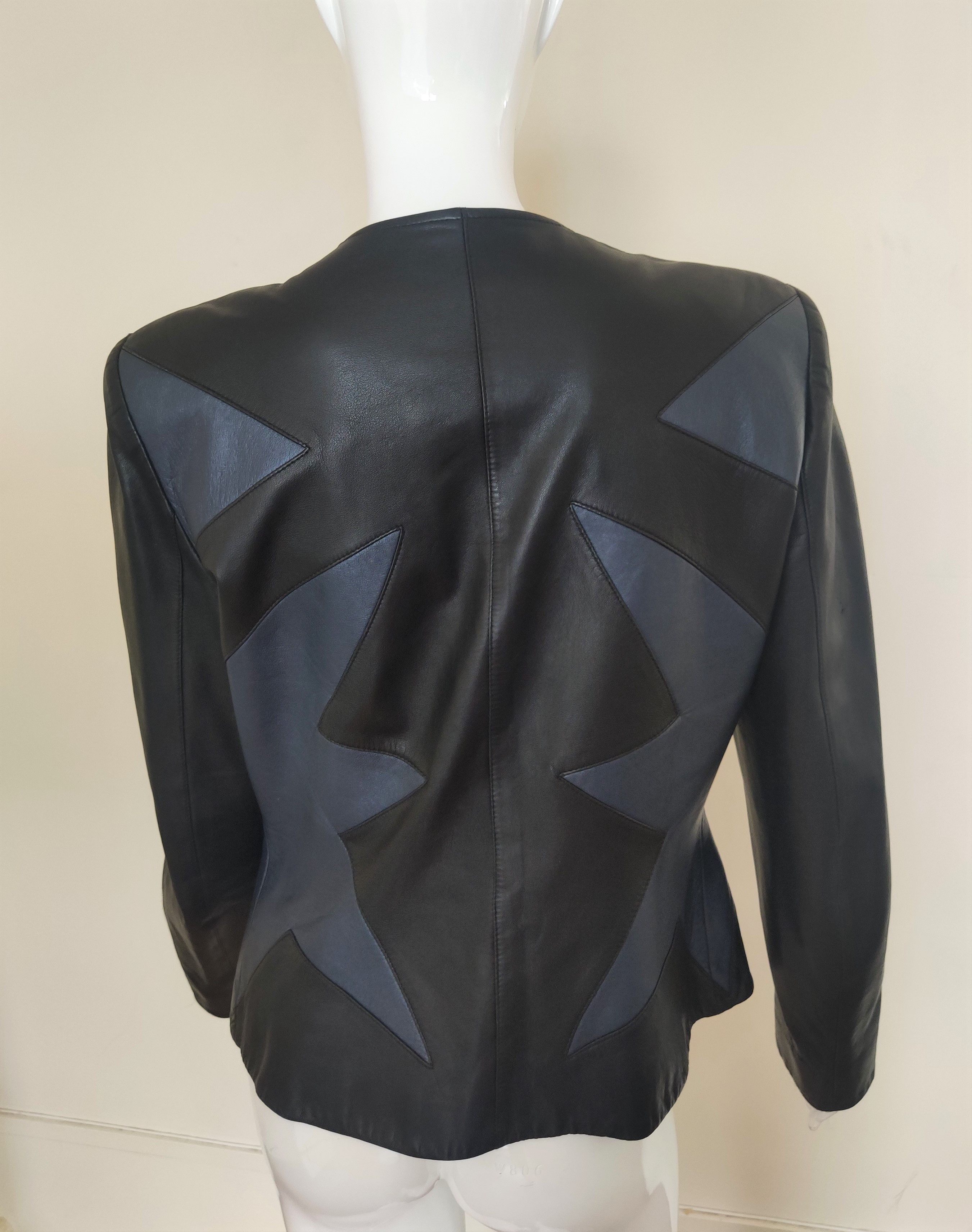 Thierry Mugler Thierry Mugler Leather Lamb Star Motorcycle Jacket Size L / US 10 / IT 46 - 7 Thumbnail