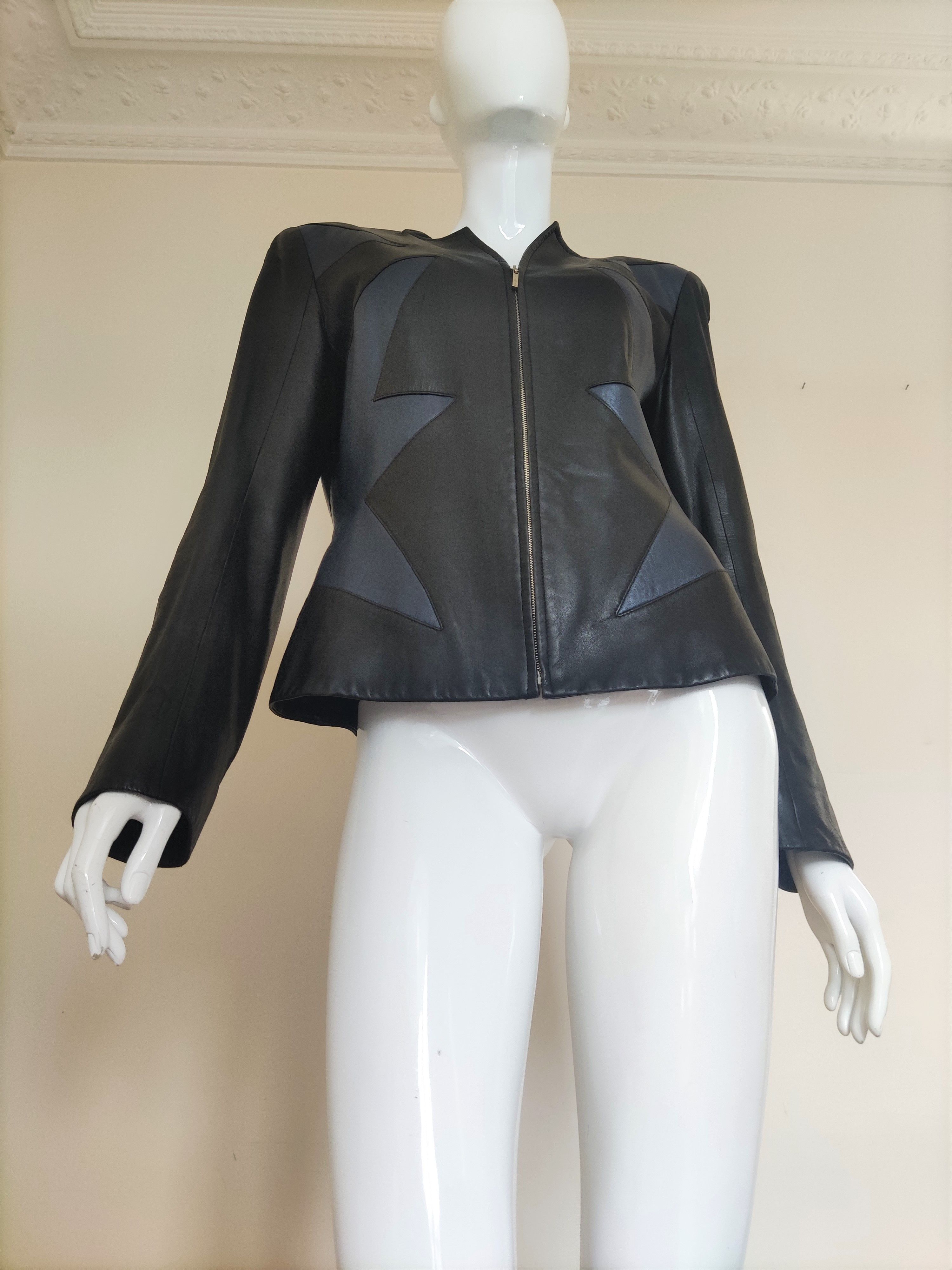 Thierry Mugler Thierry Mugler Leather Lamb Star Motorcycle Jacket Size L / US 10 / IT 46 - 6 Thumbnail