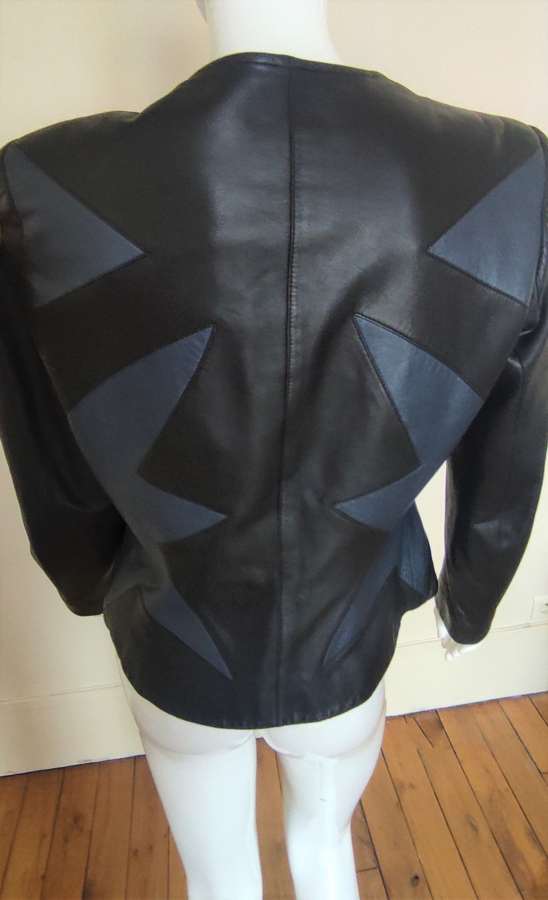 Thierry Mugler Thierry Mugler Leather Lamb Star Motorcycle Jacket Size L / US 10 / IT 46 - 10 Thumbnail