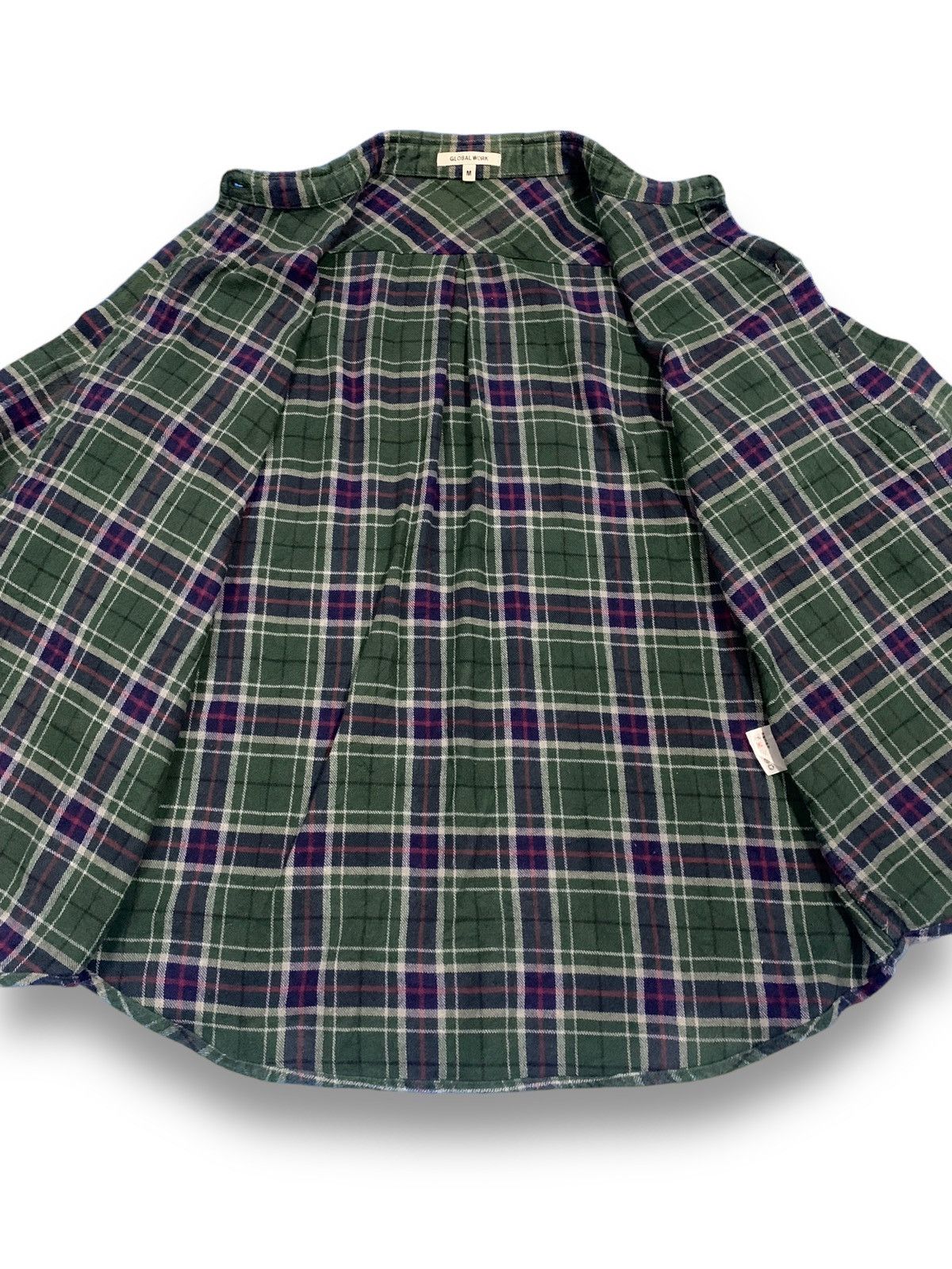 Global Work Japanese Brand Global Work Plaid Tartan Flannel Shirt Size M / US 6-8 / IT 42-44 - 4 Thumbnail