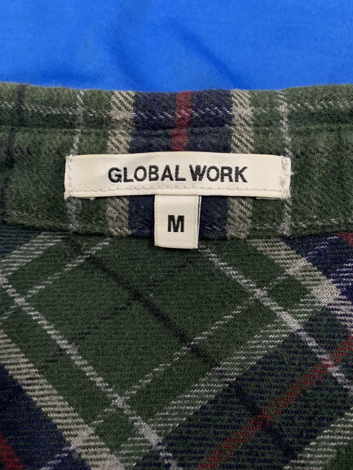 Global Work Japanese Brand Global Work Plaid Tartan Flannel Shirt Size M / US 6-8 / IT 42-44 - 15 Thumbnail