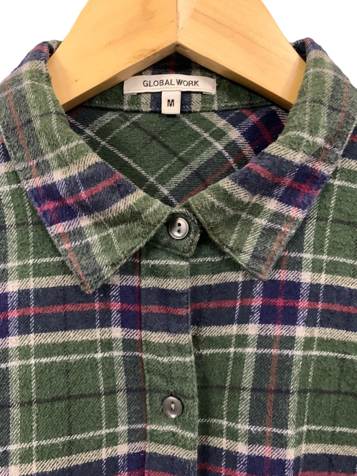 Global Work Japanese Brand Global Work Plaid Tartan Flannel Shirt Size M / US 6-8 / IT 42-44 - 6 Thumbnail