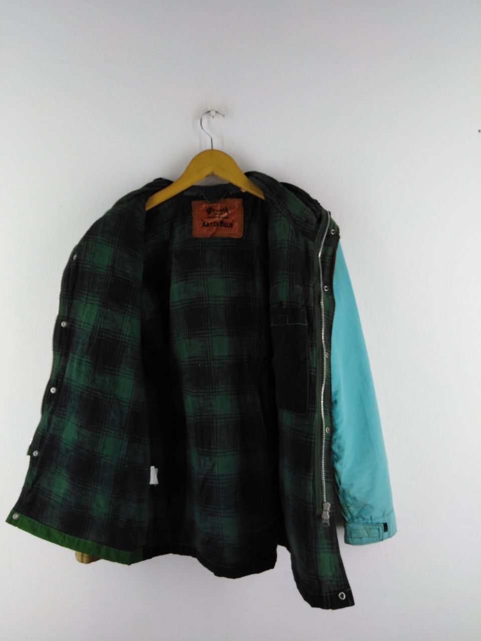 Japanese Brand RARE YELLOW DIVISION PATCHWORK COLOR BLOCK JACKET HOODED Size US S / EU 44-46 / 1 - 2 Thumbnail