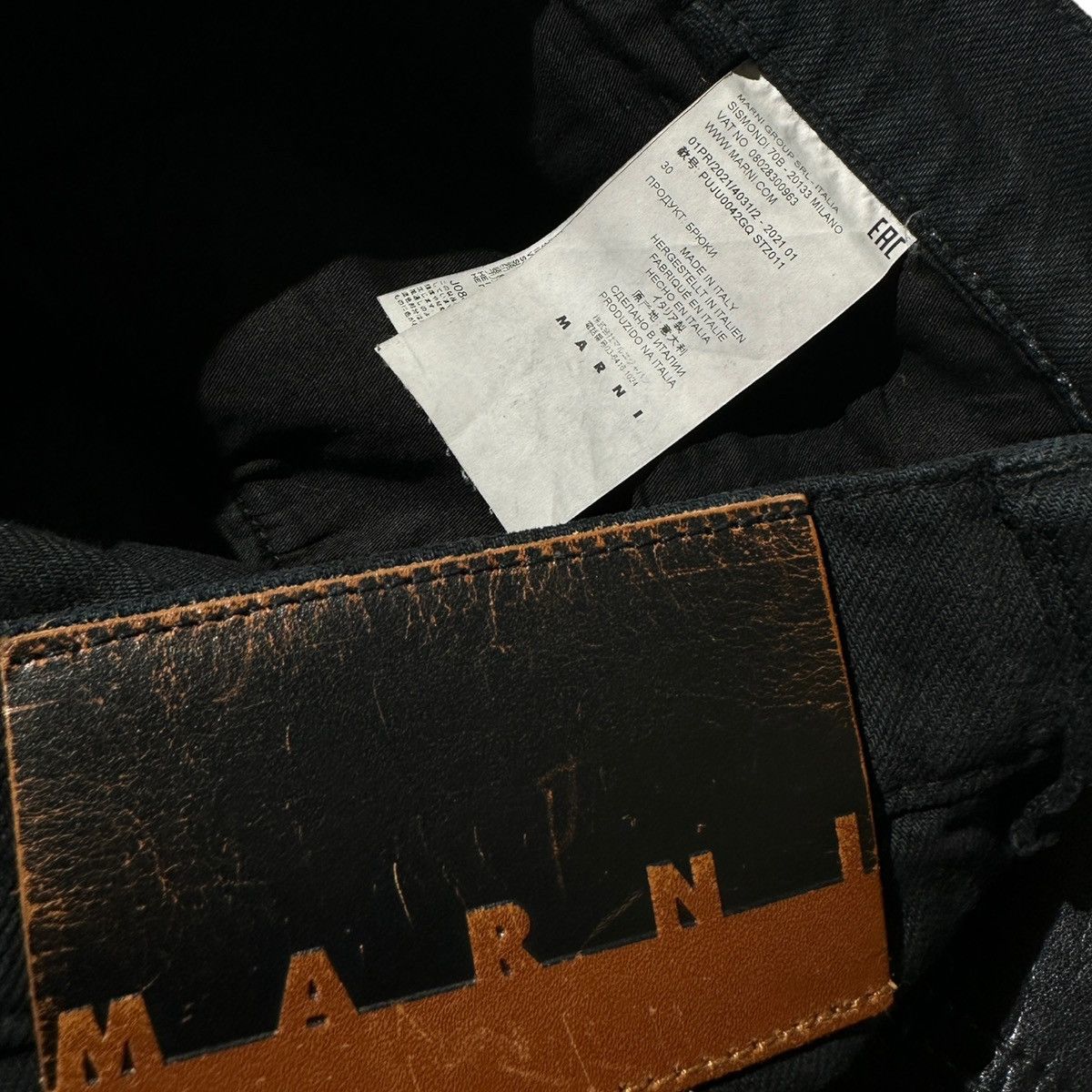 Marni SS21 painted hybrid leather/denim pant Size US 30 / EU 46 - 5 Thumbnail