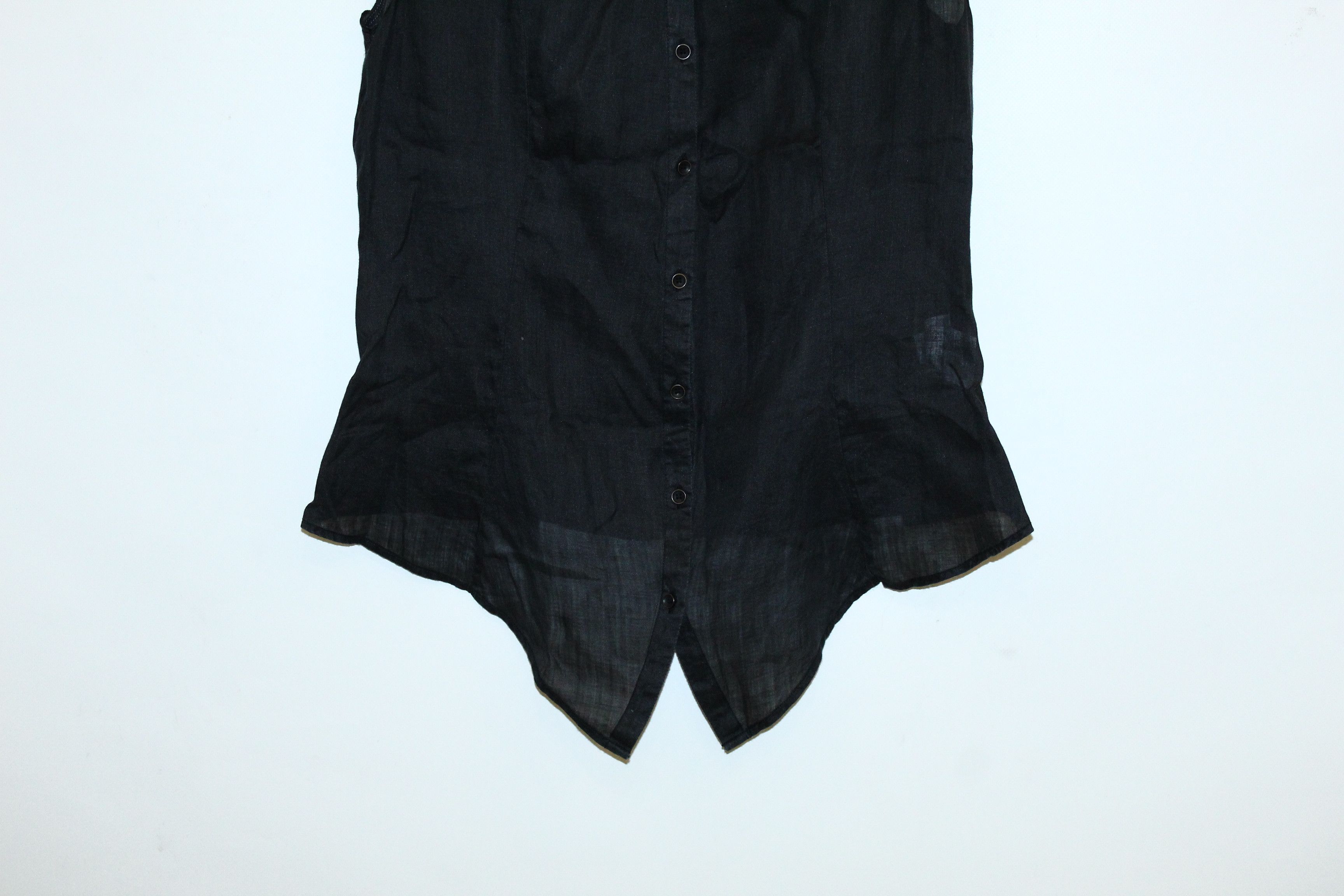 Marithe + Francois Girbaud Marithe Francois Girbaud Ramie Grandad Sleeveless Blouse Size S / US 4 / IT 40 - 6 Thumbnail