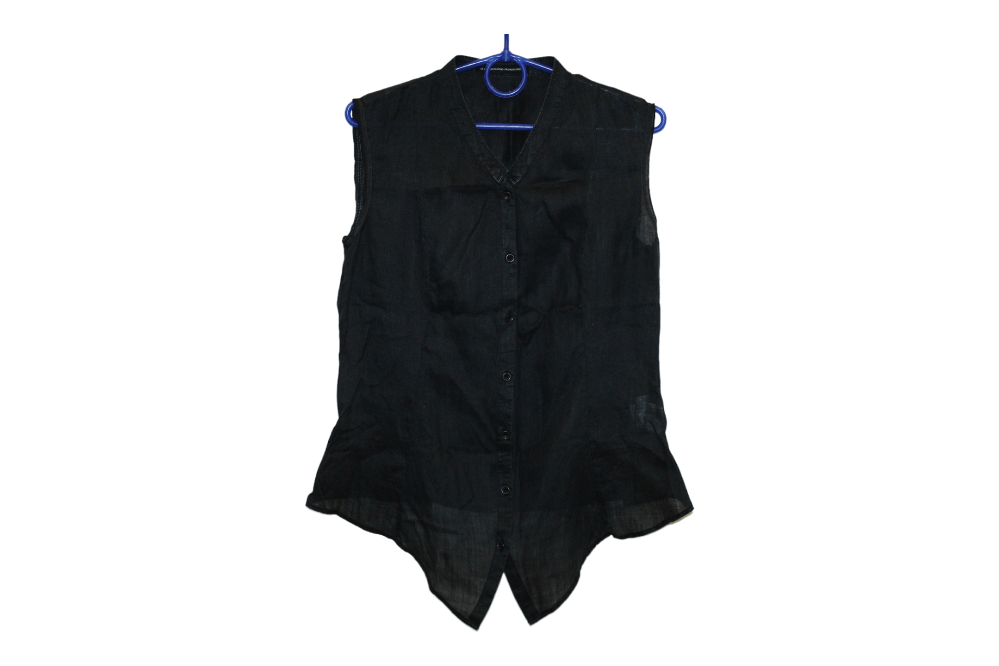 Marithe + Francois Girbaud Marithe Francois Girbaud Ramie Grandad Sleeveless Blouse Size S / US 4 / IT 40 - 1 Thumbnail
