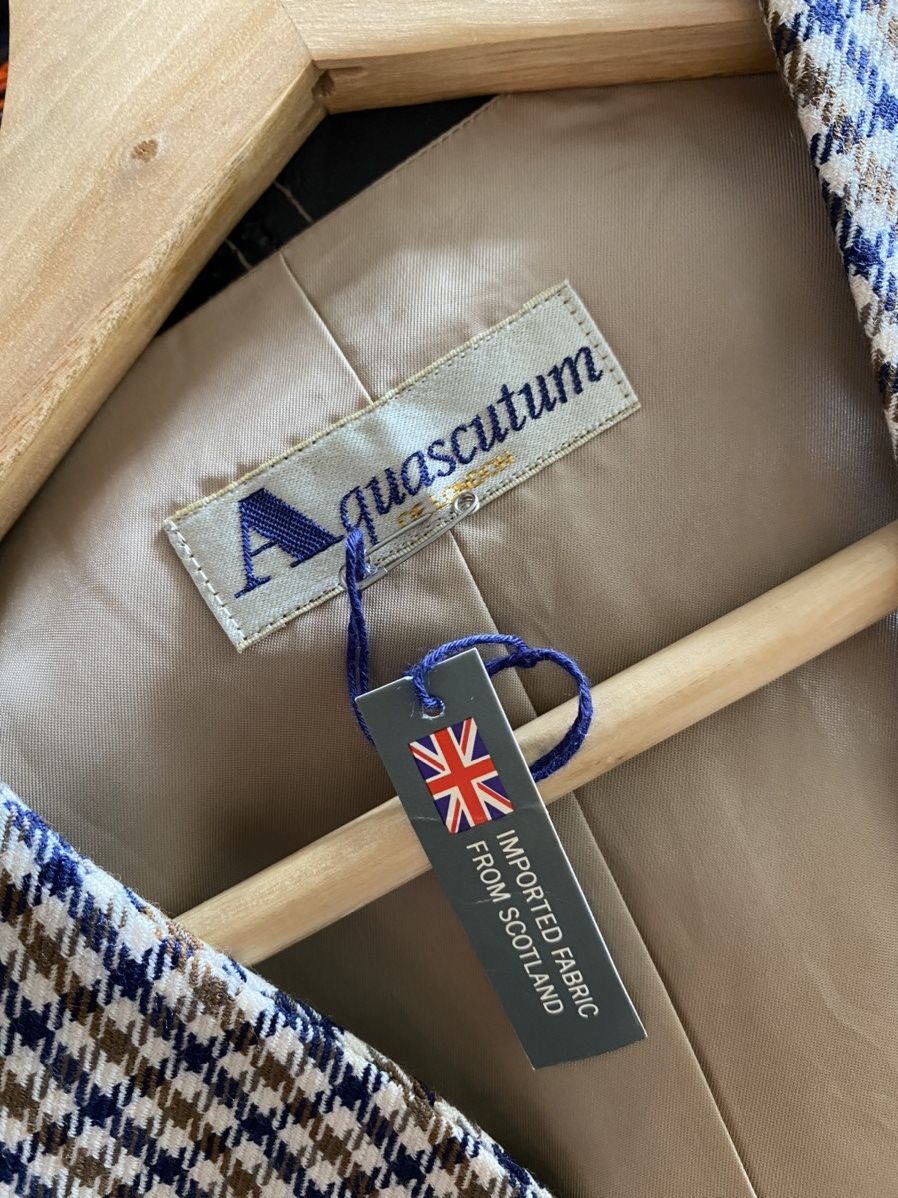 Aquascutum × Vintage Vintage Aquascutum Houndstooth Waist coat Size US S / EU 44-46 / 1 - 6 Thumbnail