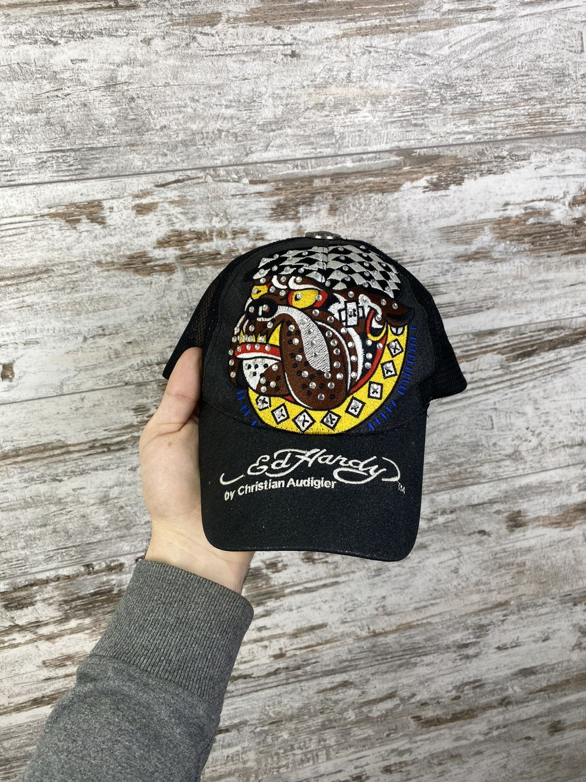 Christian Audigier × Ed Hardy × Vintage Mens Vintage Ed Hardy Cap Christian Audigier scull hats y2k Size ONE SIZE - 4 Thumbnail