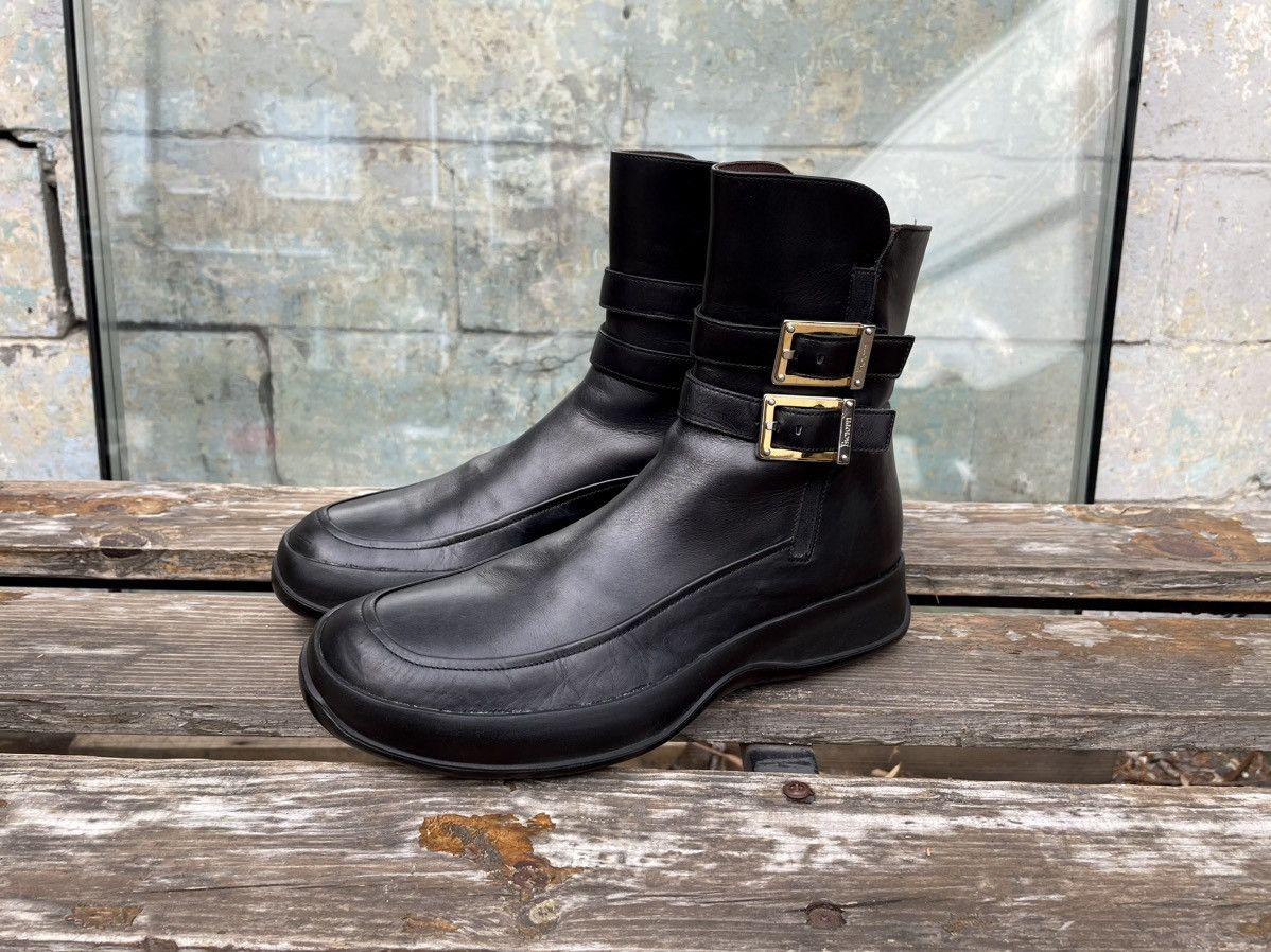 Paciotti Cesare Paciotti Black Double Buckle Strap Leather Boots Size US 9 / IT 39 - 1 Thumbnail